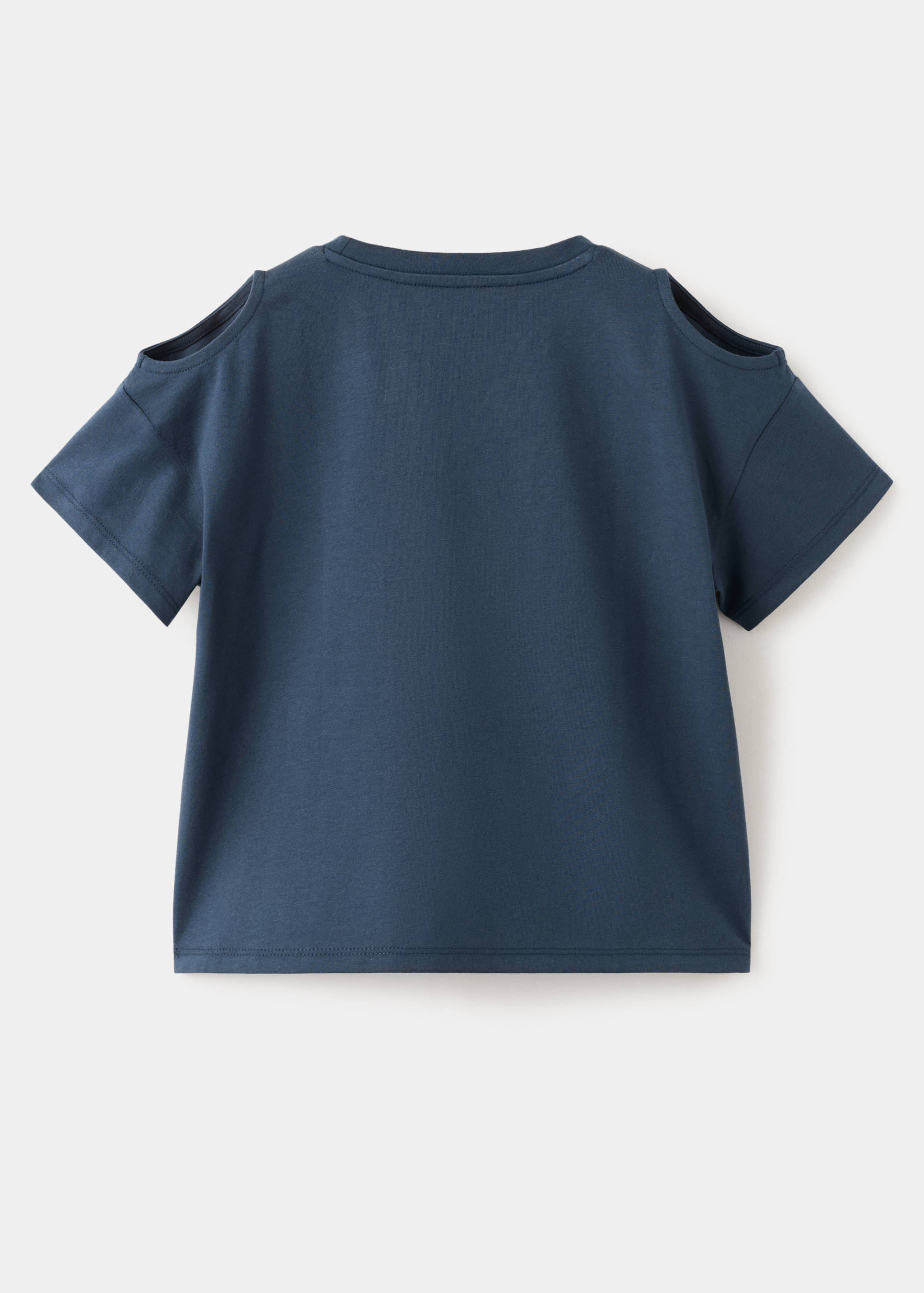 Off-the-shoulder cotton T-shirt - Reverse of the article