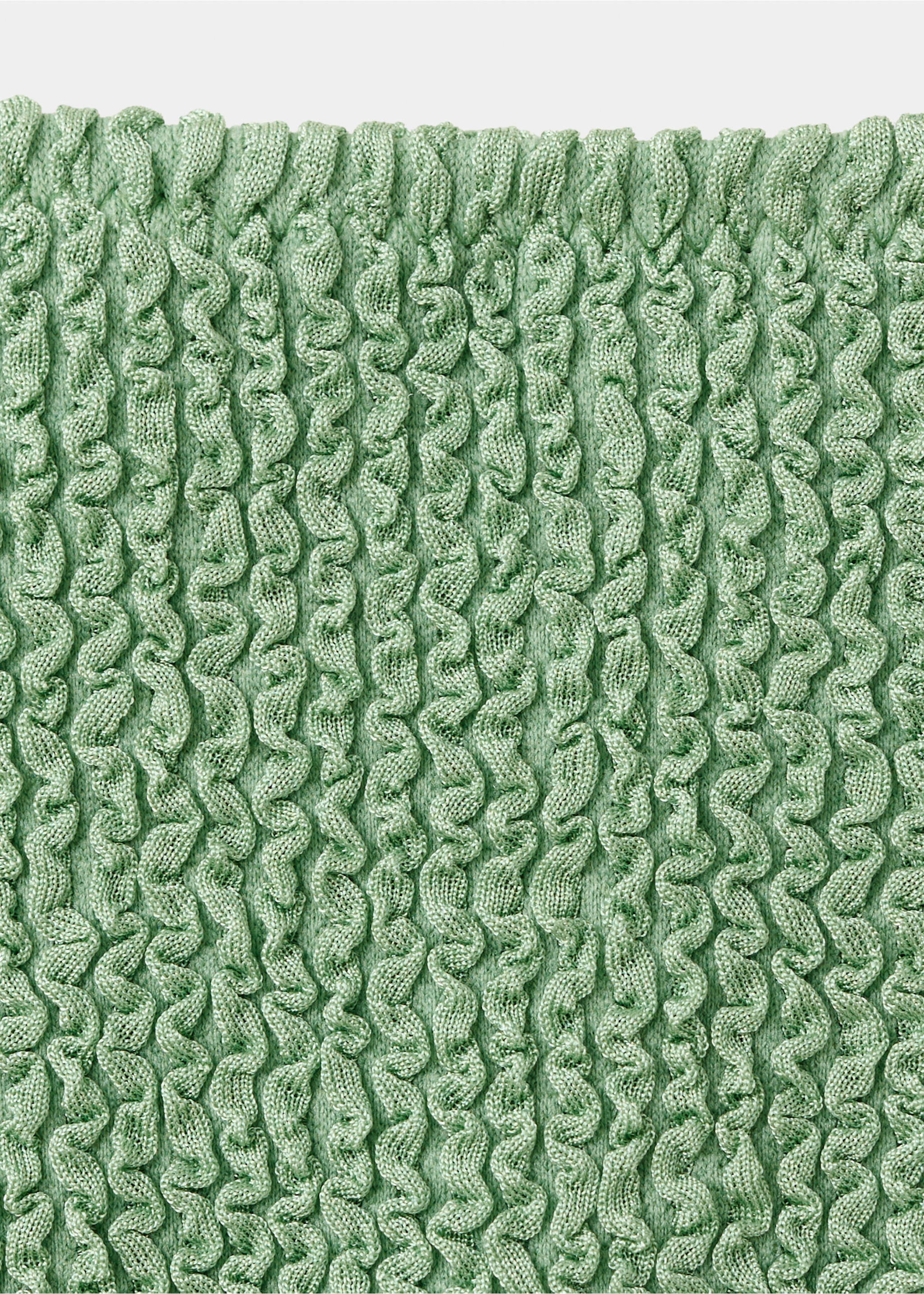 Classic textured bikini bottoms - Details of the article 8, Pastel Green. Ref: 27096735-00.