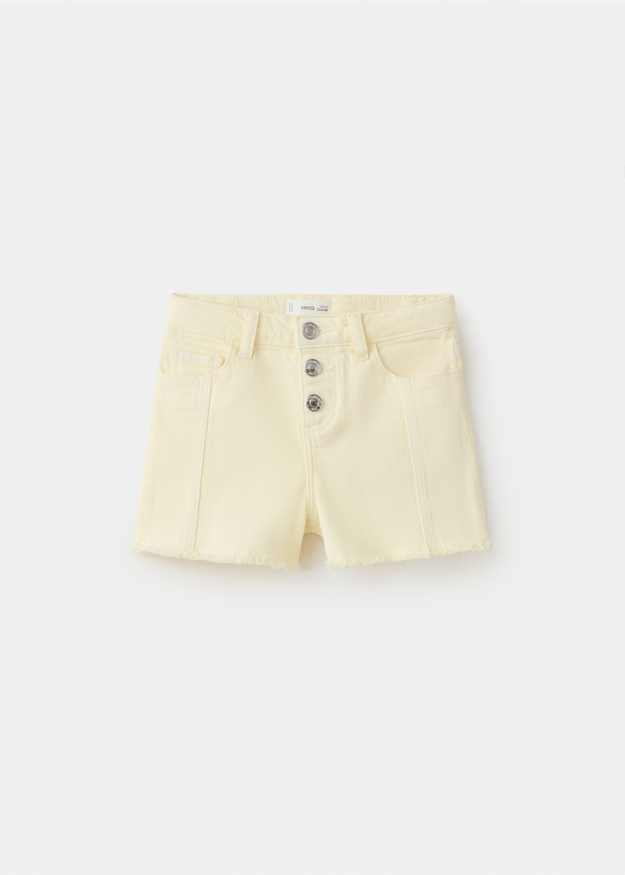 Shorts vaqueros botones - Artículo sin modelo, Amarillo pastel. Ref: 27096736-00.