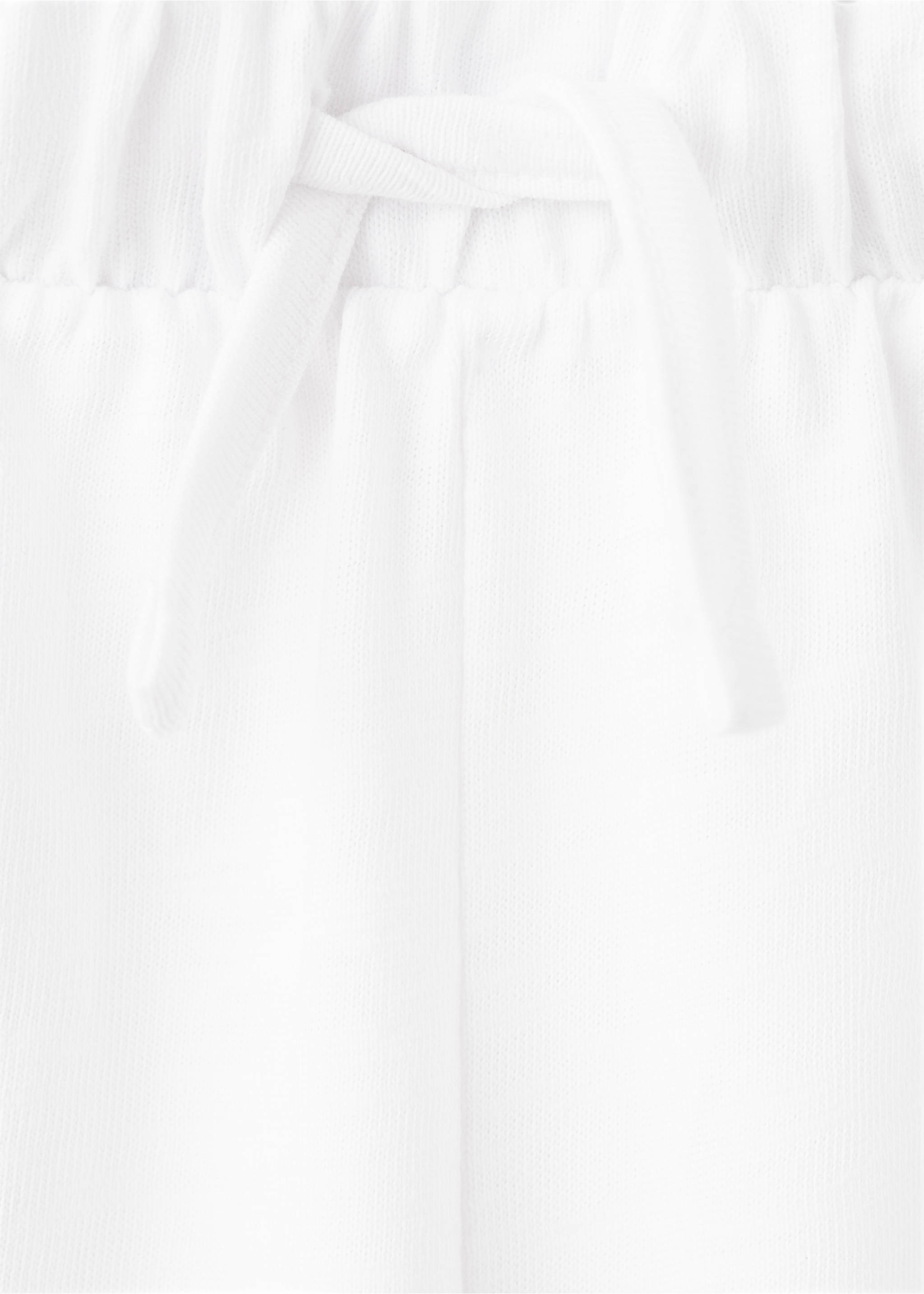 Drawstring cotton trousers - Details of the article 8, Off White. Ref: 27096737-00.