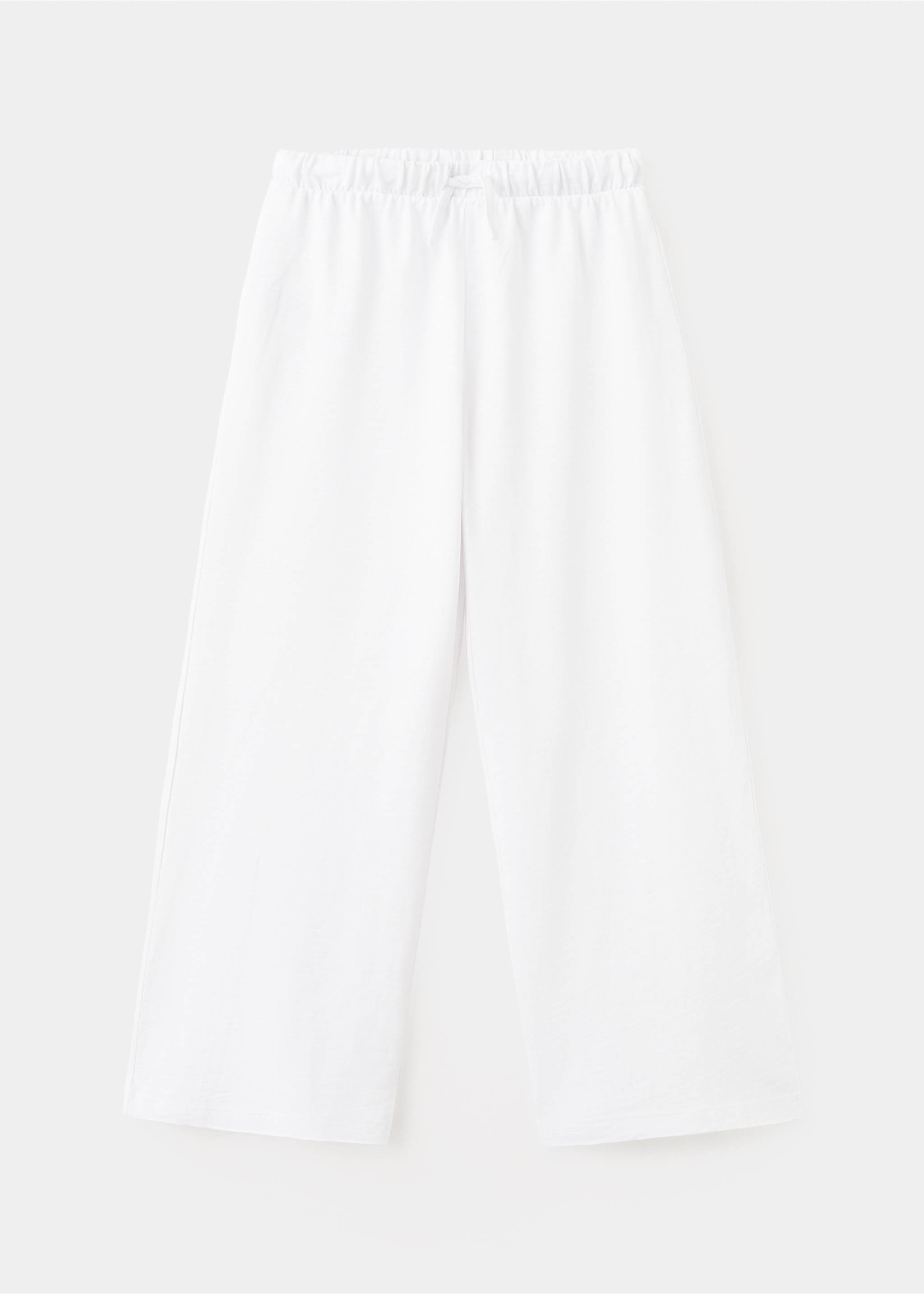 Drawstring cotton trousers - Article without model, Off White. Ref: 27096737-00.