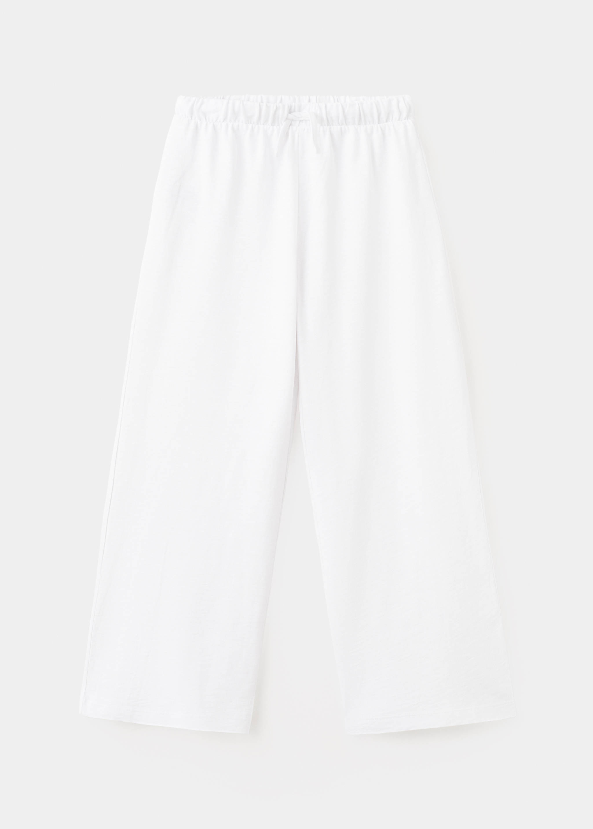 Drawstring cotton trousers - Article without model