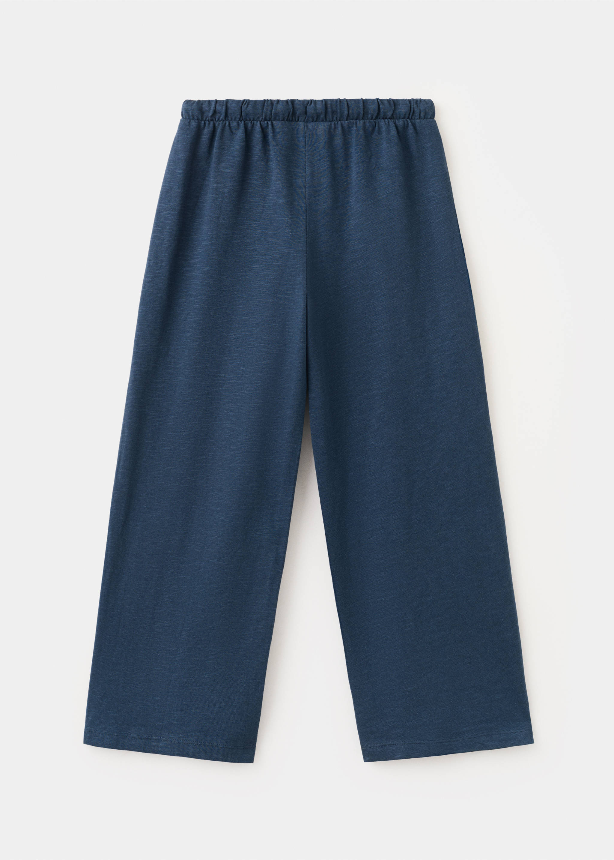 Drawstring cotton trousers - Reverse of the article, Dark Navy. Ref: 27096737-00.