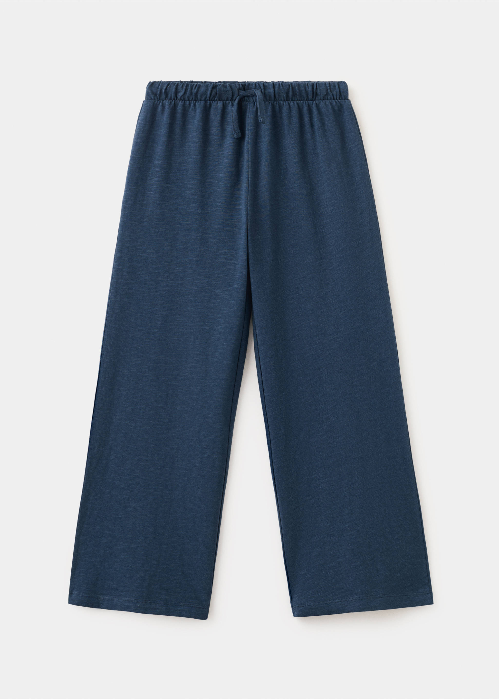 Drawstring cotton trousers - Article without model, Dark Navy. Ref: 27096737-00.