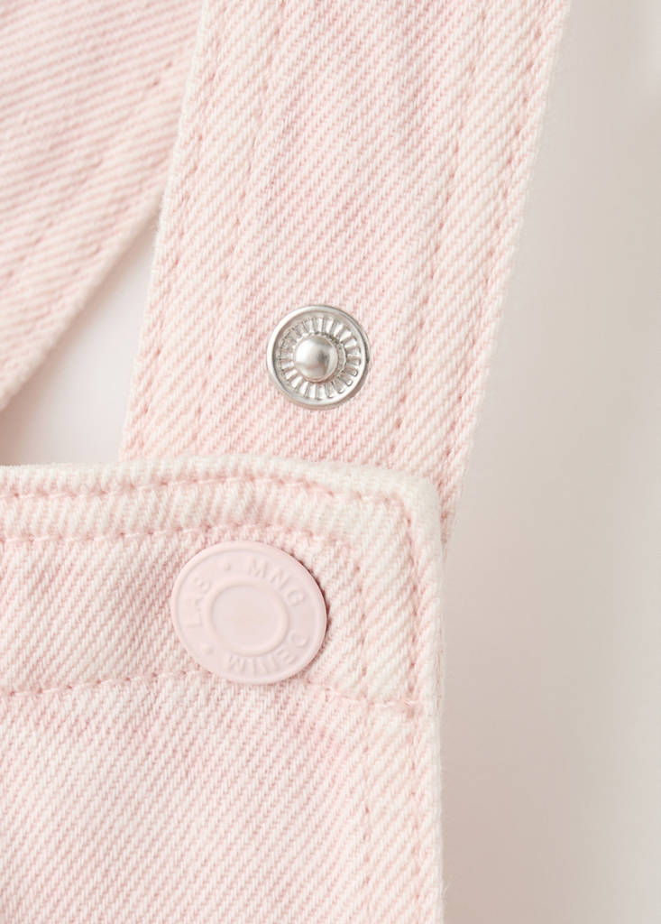 Short denim pinafore — Pink