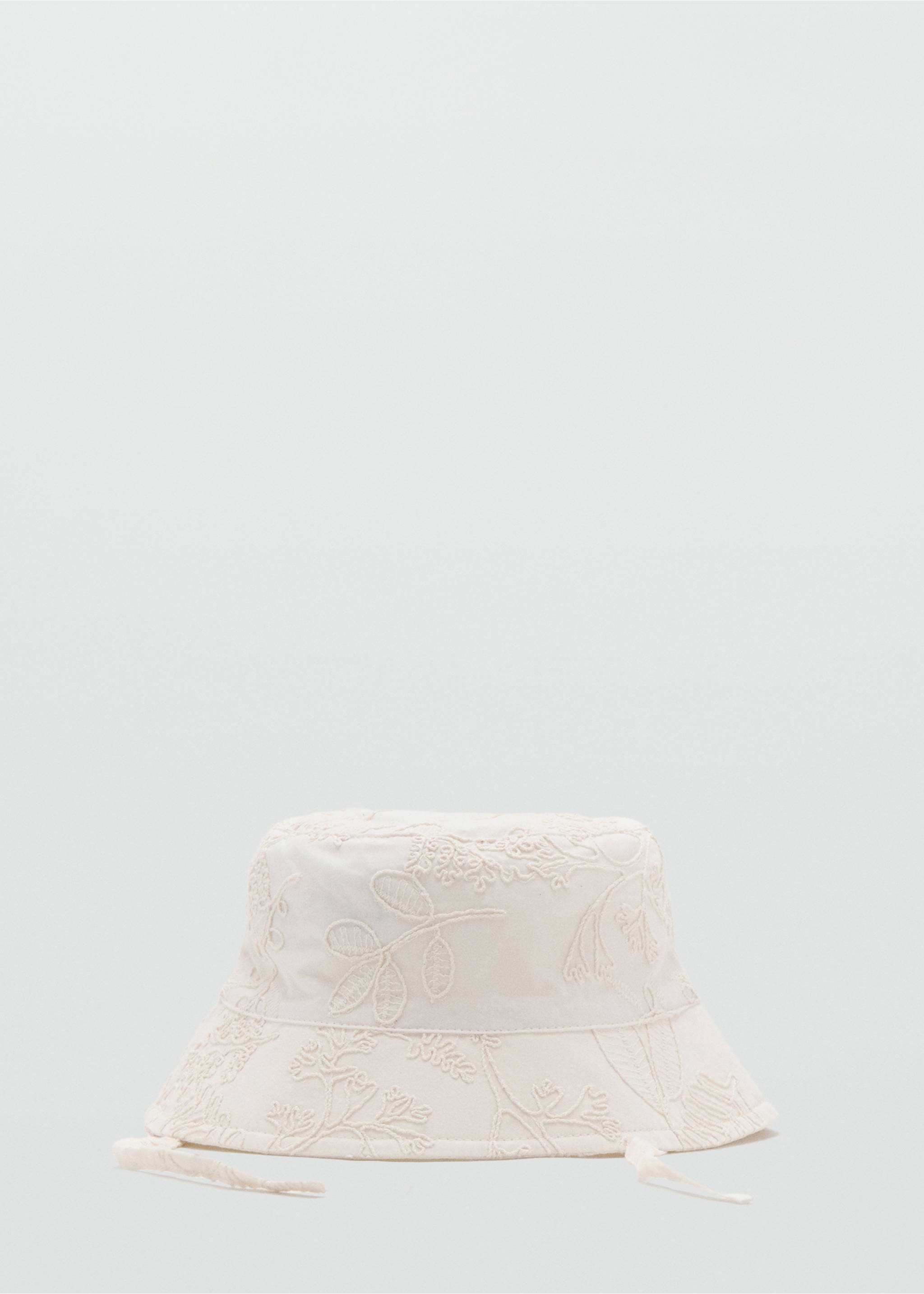 Embroidered bucket hat - Article without model, Light/Pastel Grey. Ref: 27096745-00.