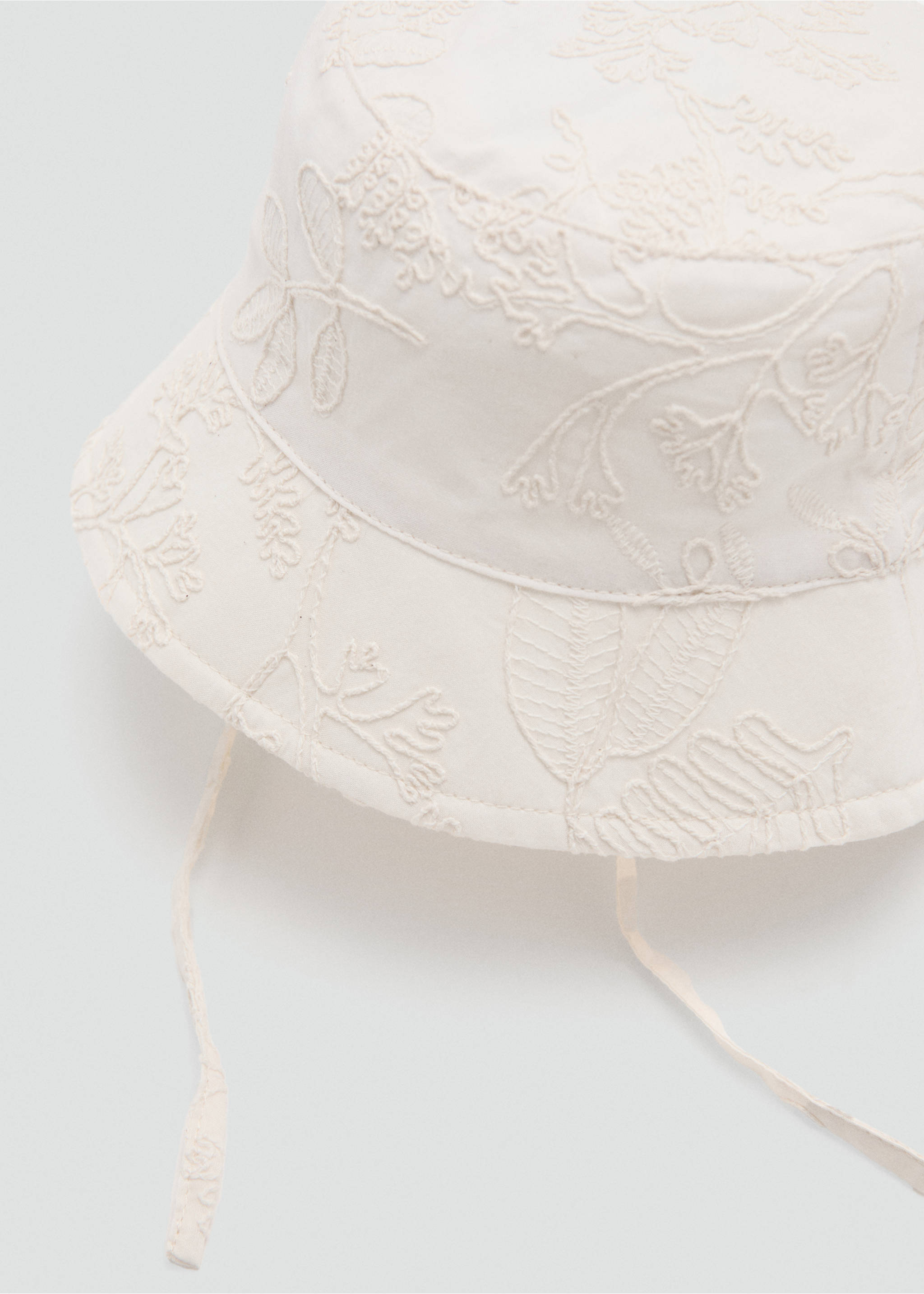 Embroidered bucket hat - Medium plane, Light/Pastel Grey. Ref: 27096745-00.