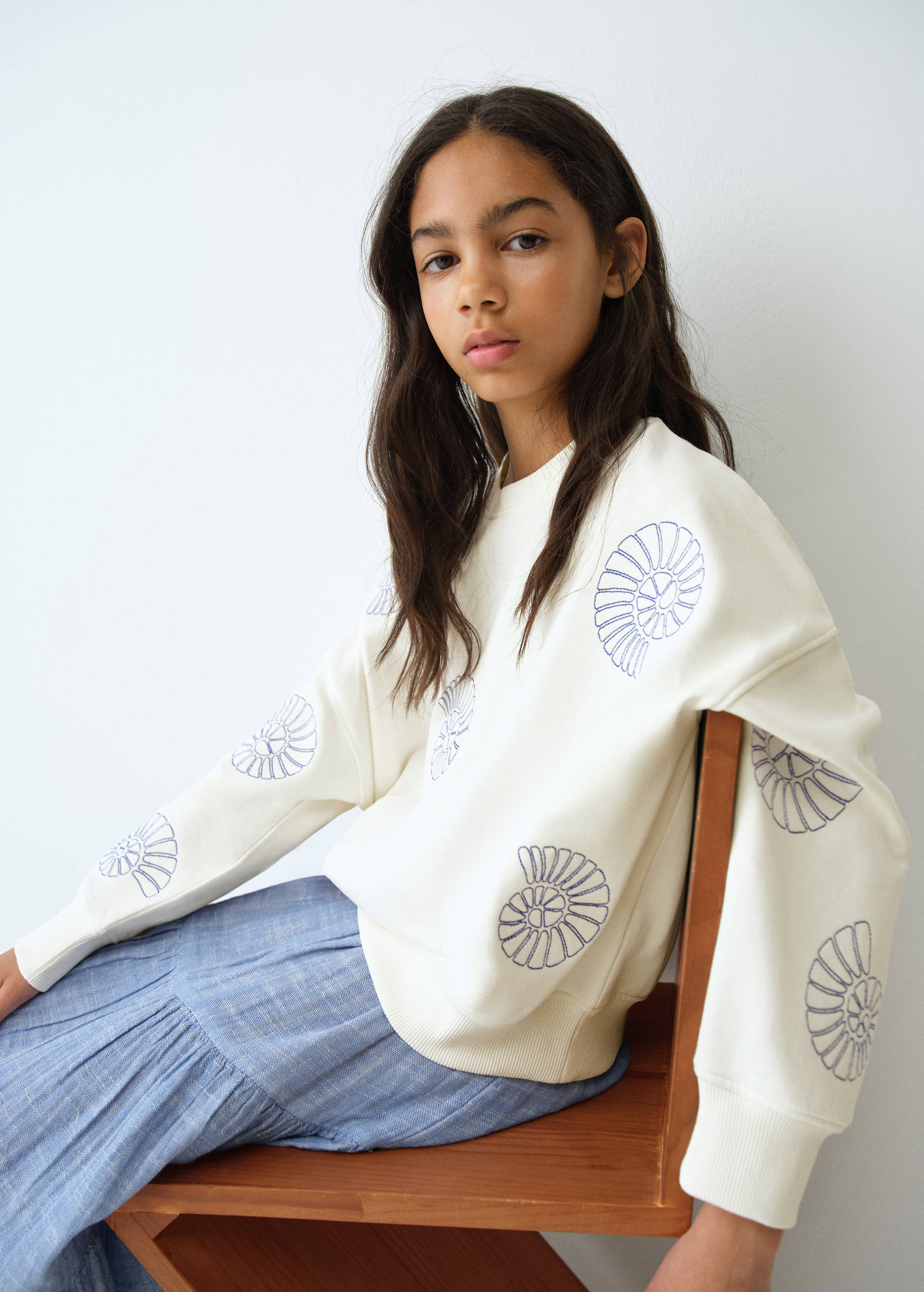 Sudadera algodón bordado - Plano general