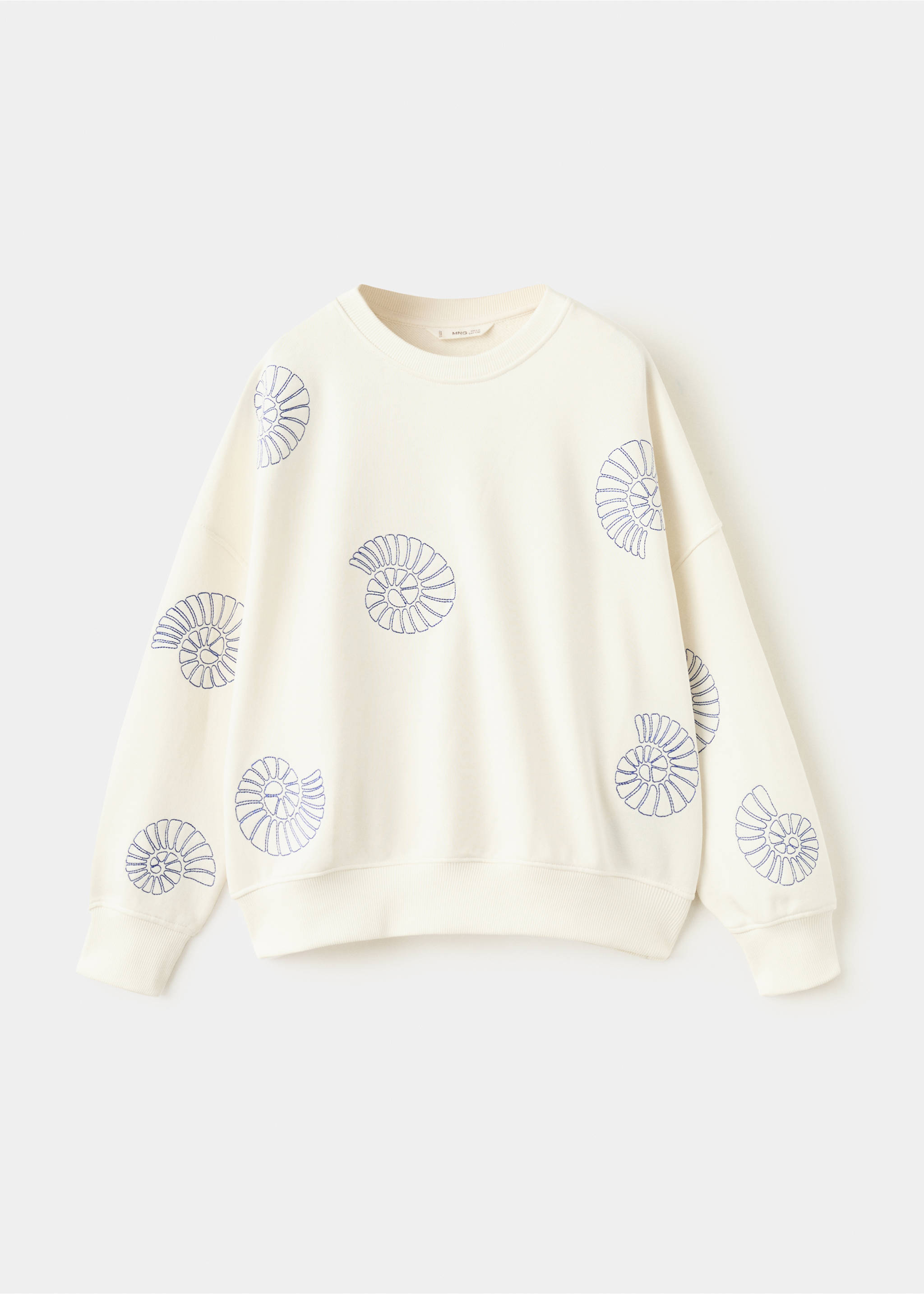 Sudadera algodón bordado - Artículo sin modelo, Blanco roto. Ref: 27096748-00.