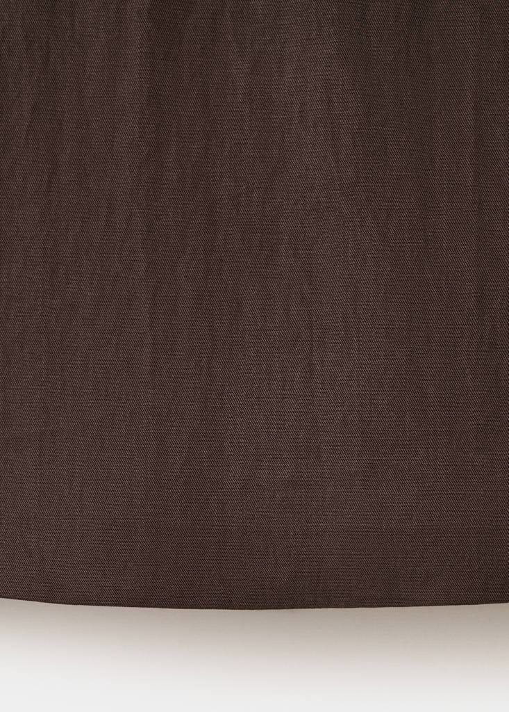 Lyocell top with buttons on the back — Chocolate