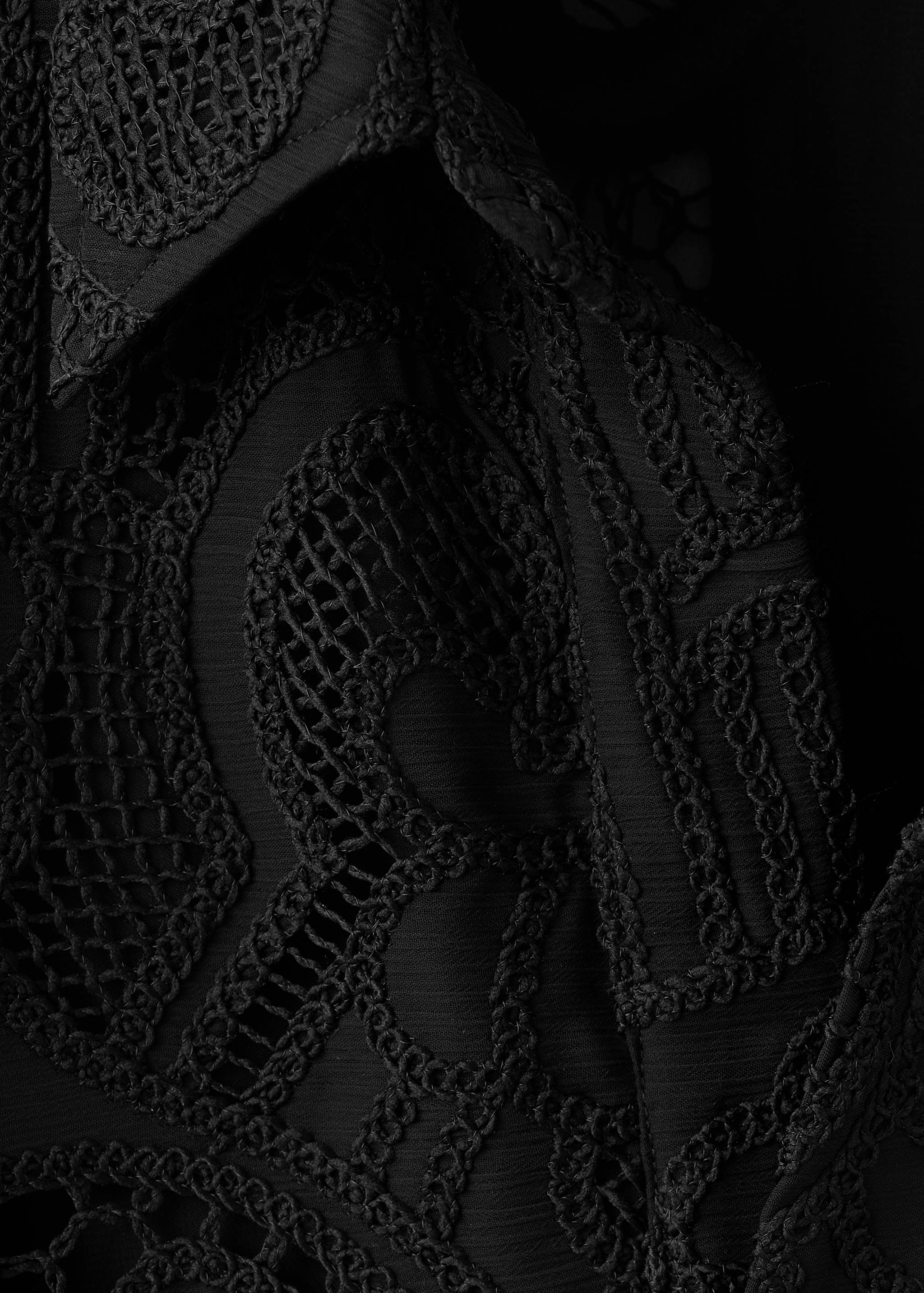 Embroidered openwork blouse - Details of the article 8