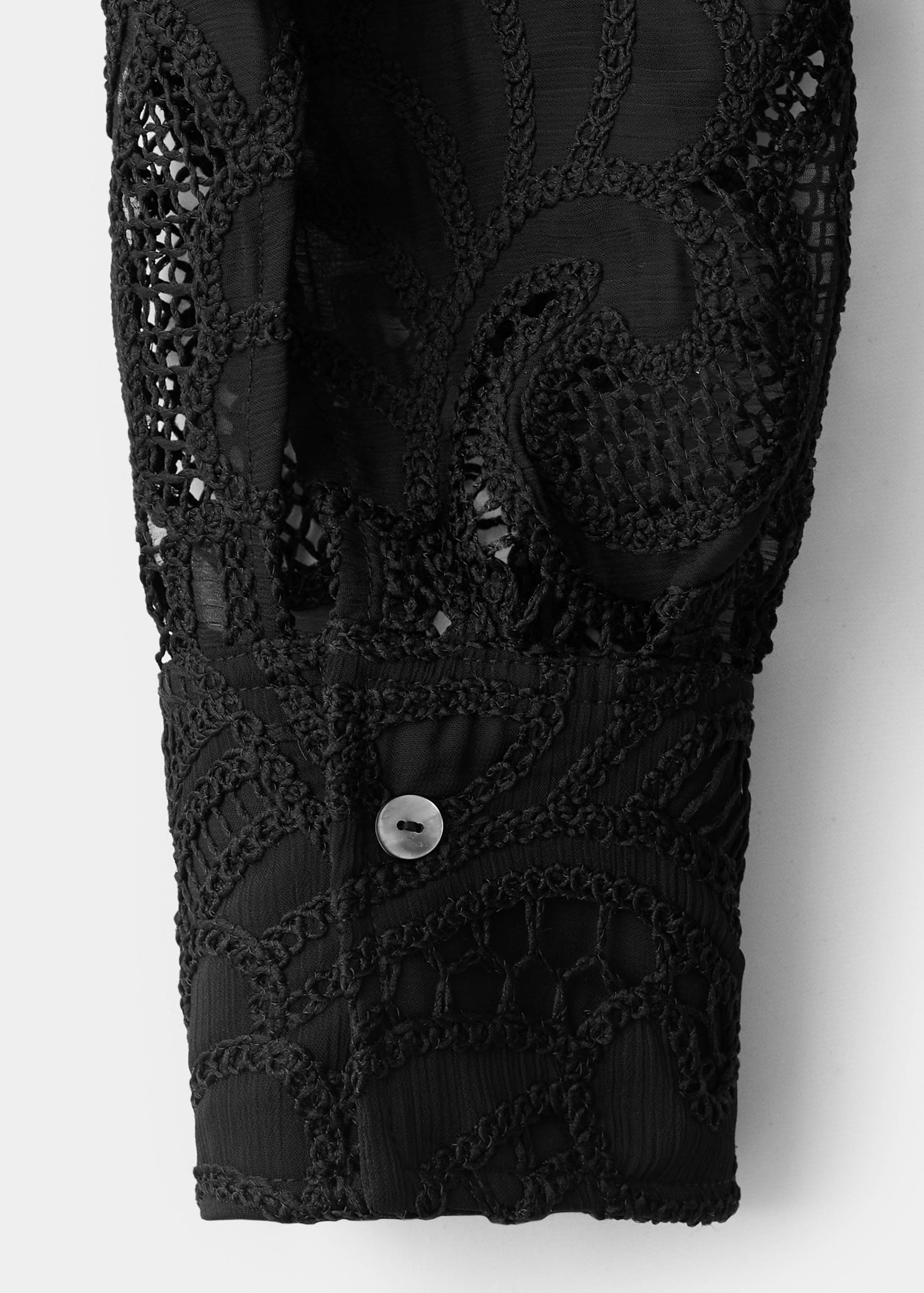 Embroidered openwork blouse - Details of the article 0