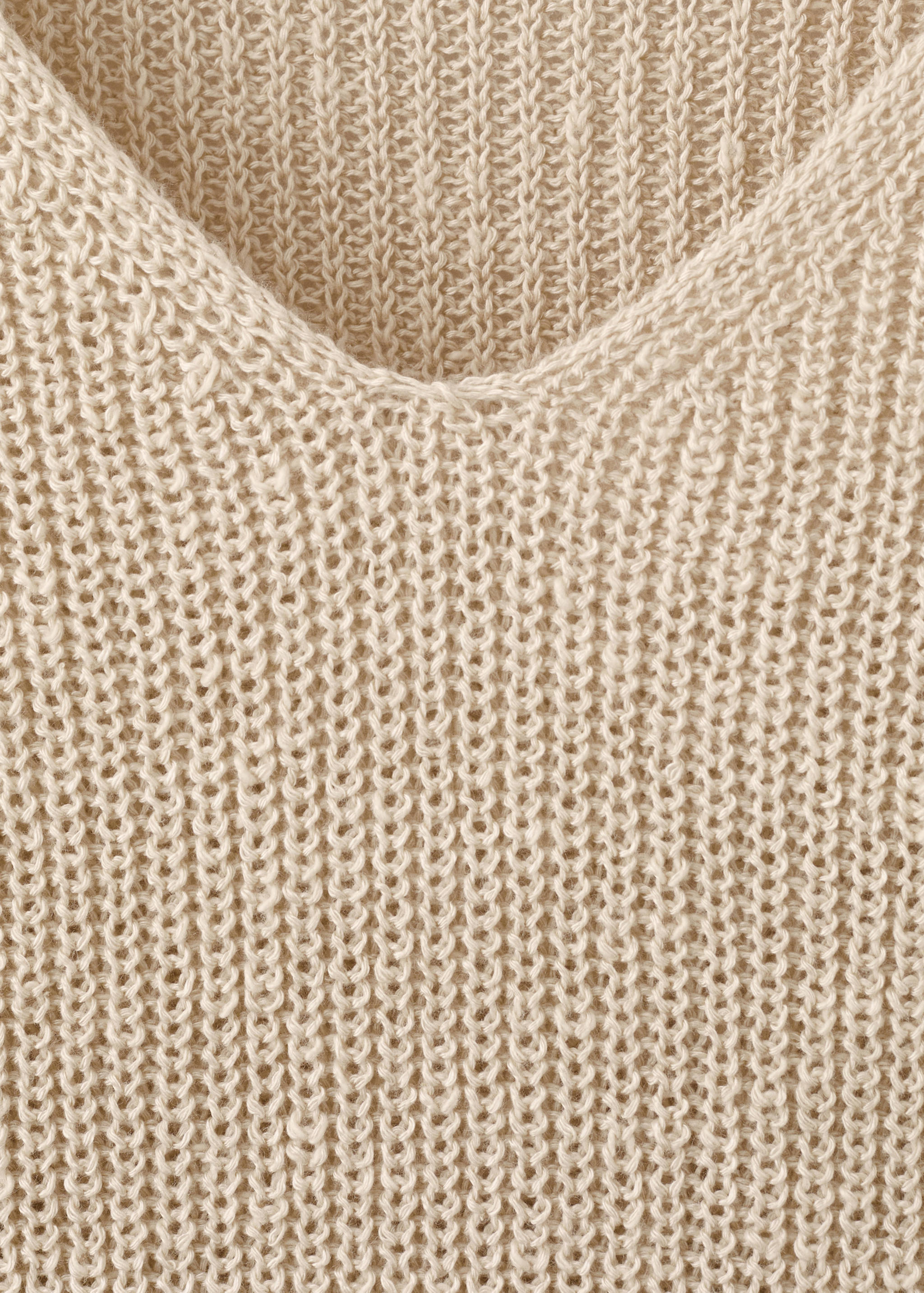V-neck openwork knitted sweater - Details of the article 8