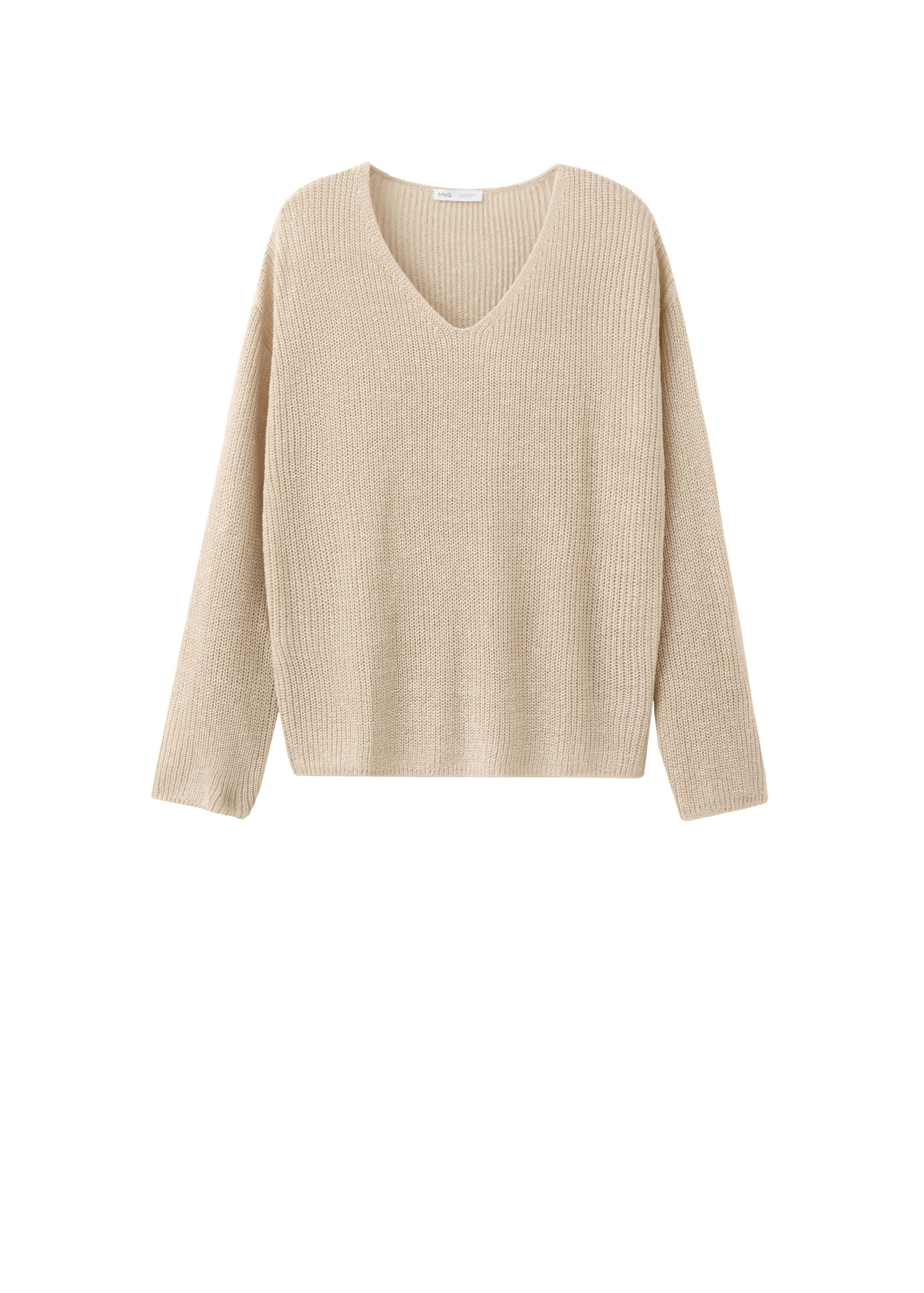 V-neck openwork knitted sweater - Details of the article 7