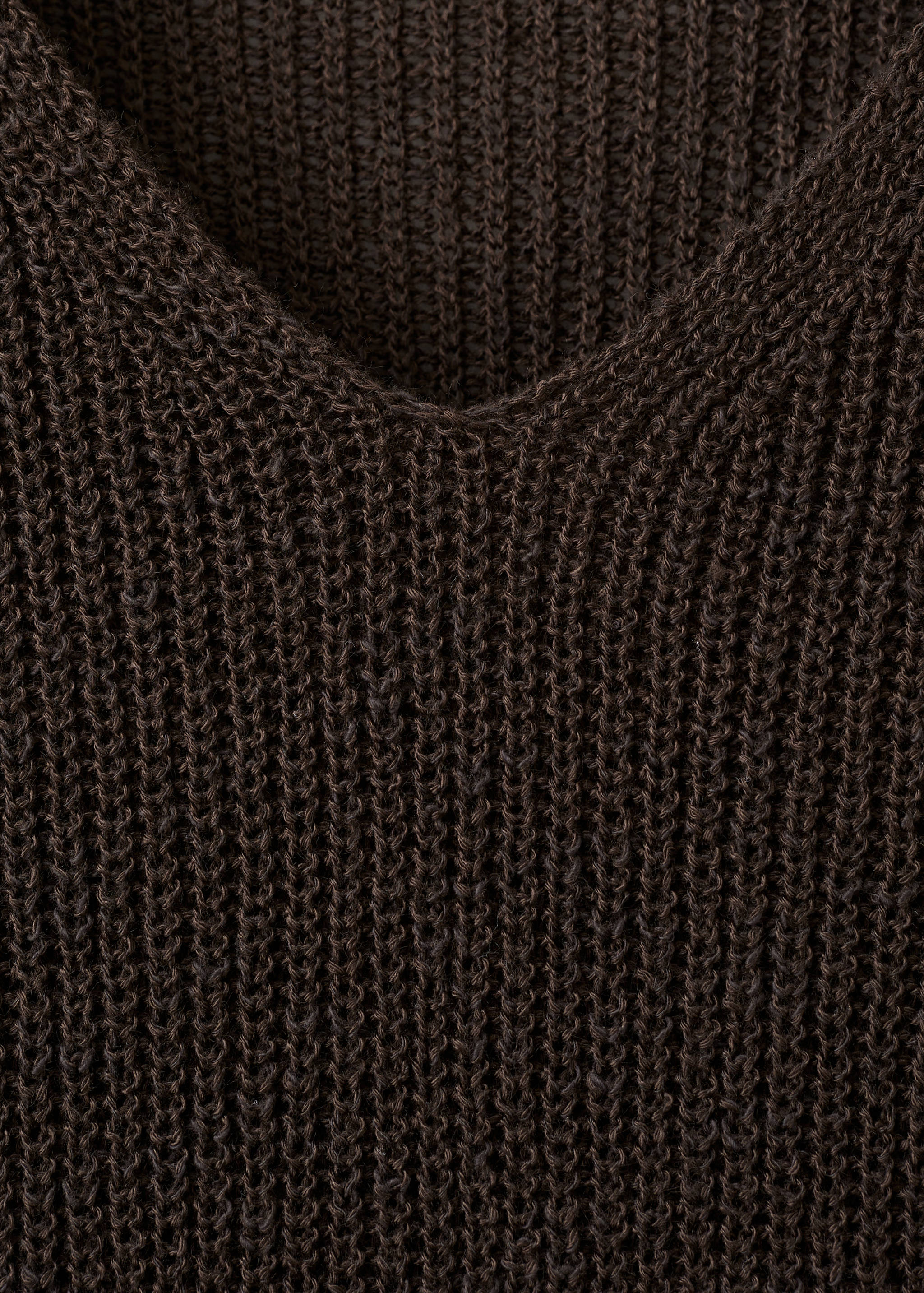 V-neck openwork knitted sweater - Details of the article 0