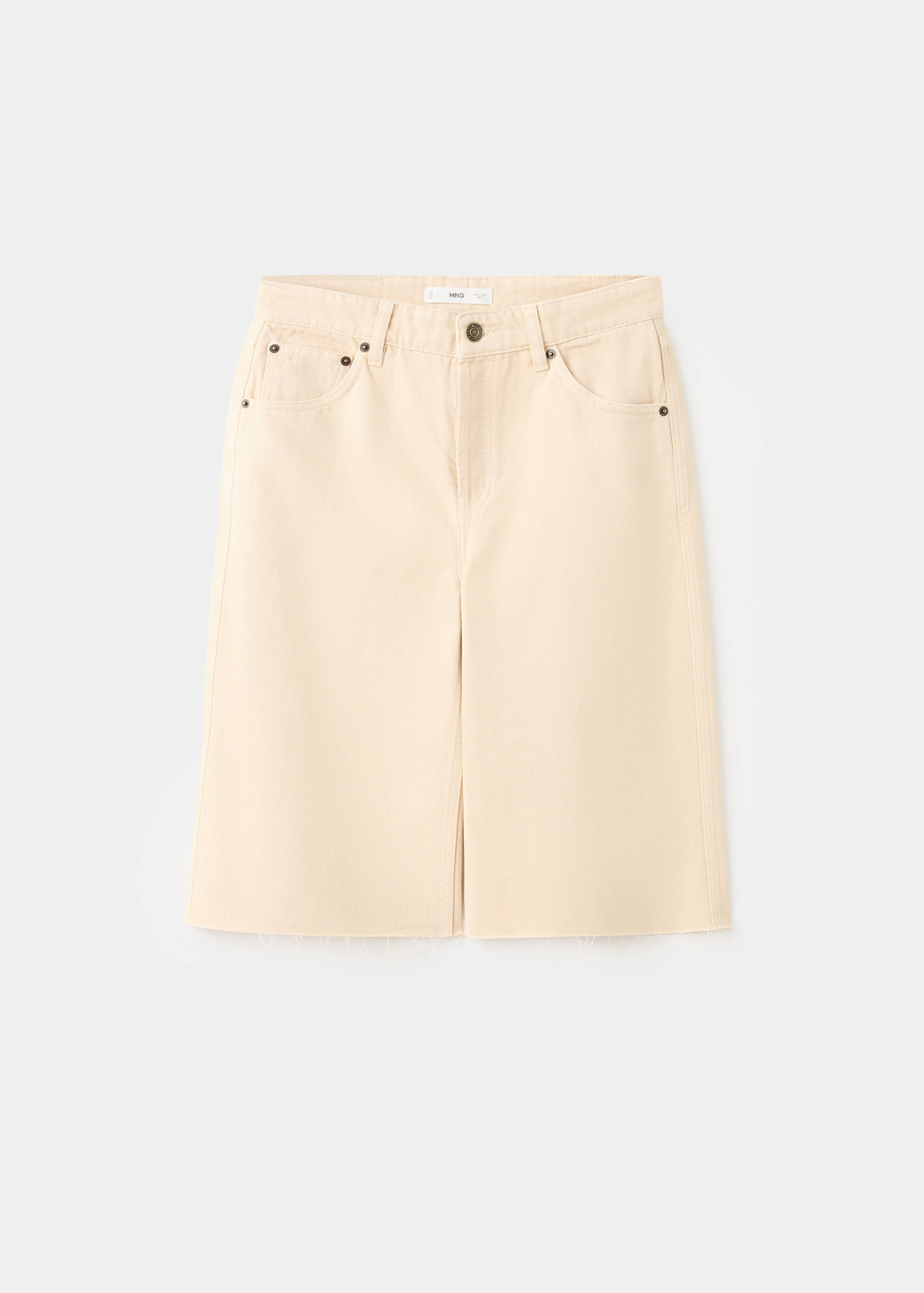 Low-rise denim bermuda shorts - Article without model