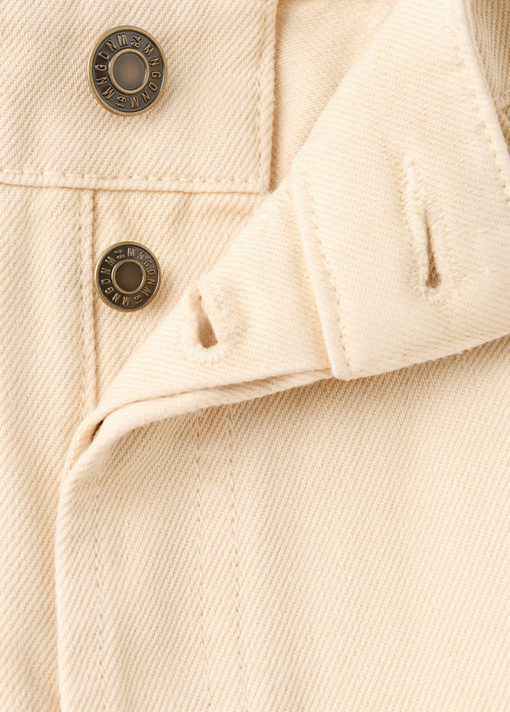 Low-rise denim bermuda shorts — Vanilla