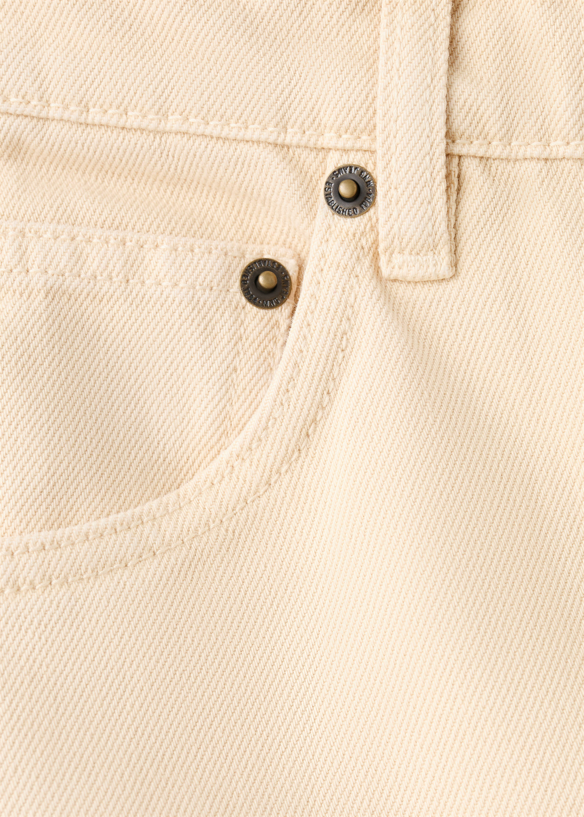 Low-rise denim bermuda shorts - Details of the article 0