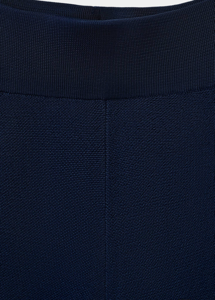 Knitted wide leg trousers — Navy