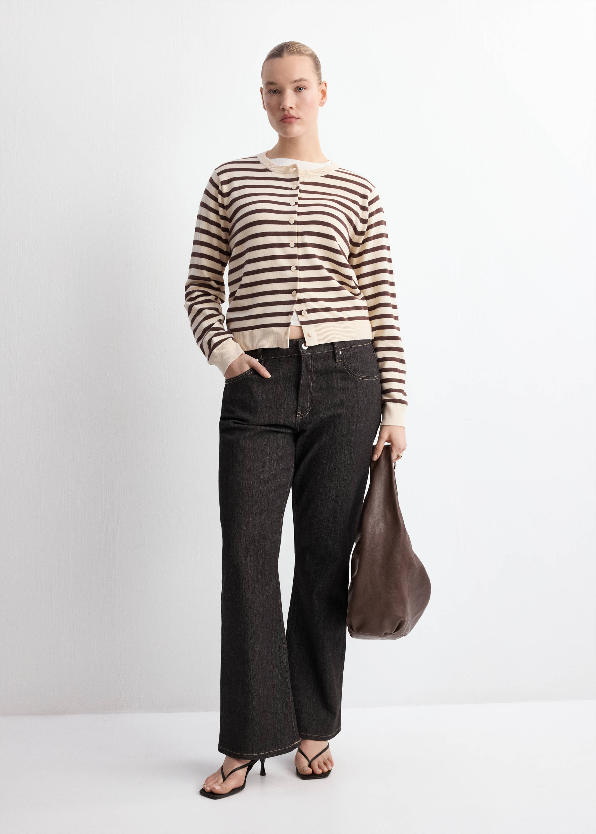 Stripped knit cardigan - Details of the article 3