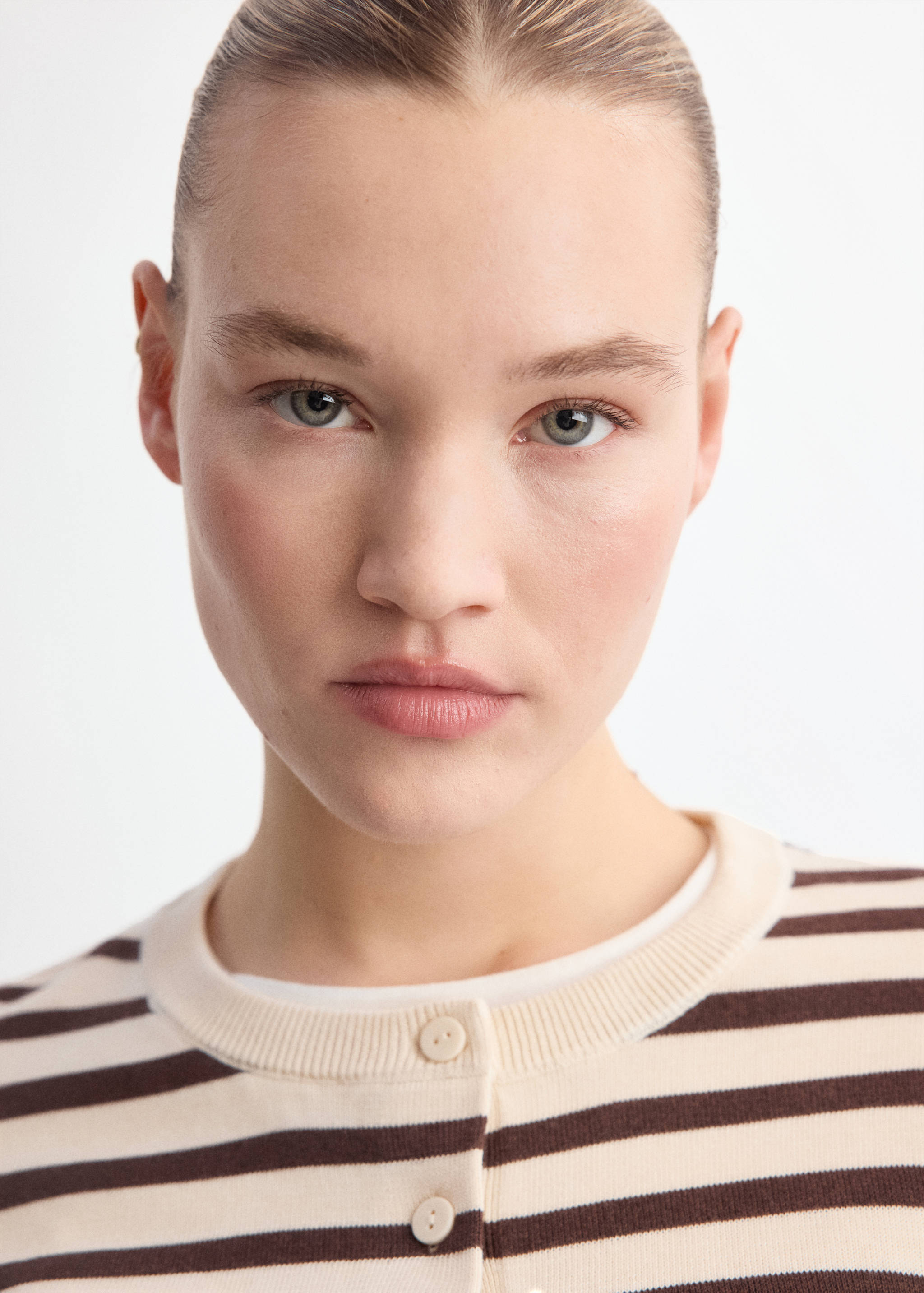 Stripped knit cardigan - Details of the article 4