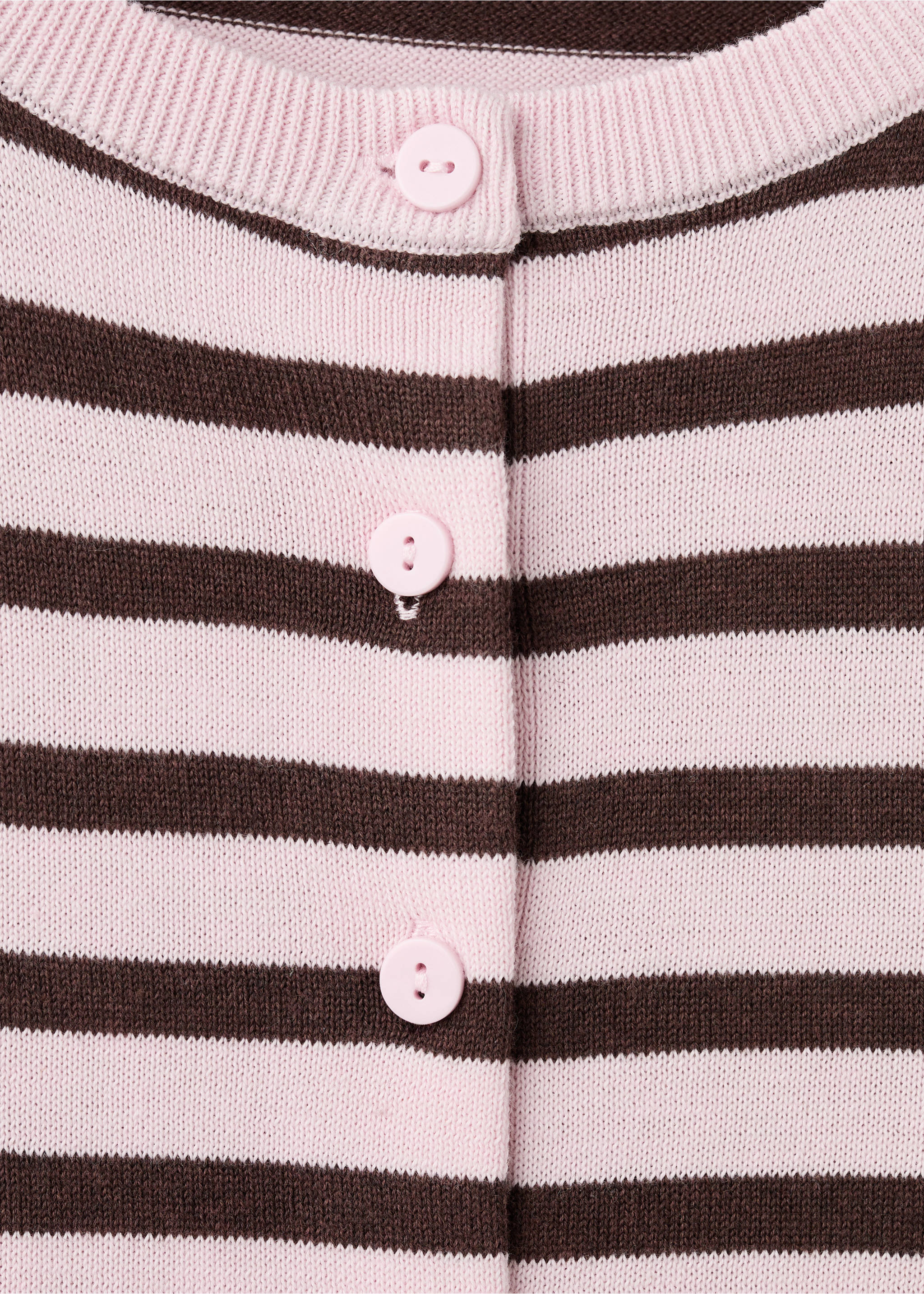 Stripped knit cardigan - Details of the article 0, Pink. Ref: 27097145-00.