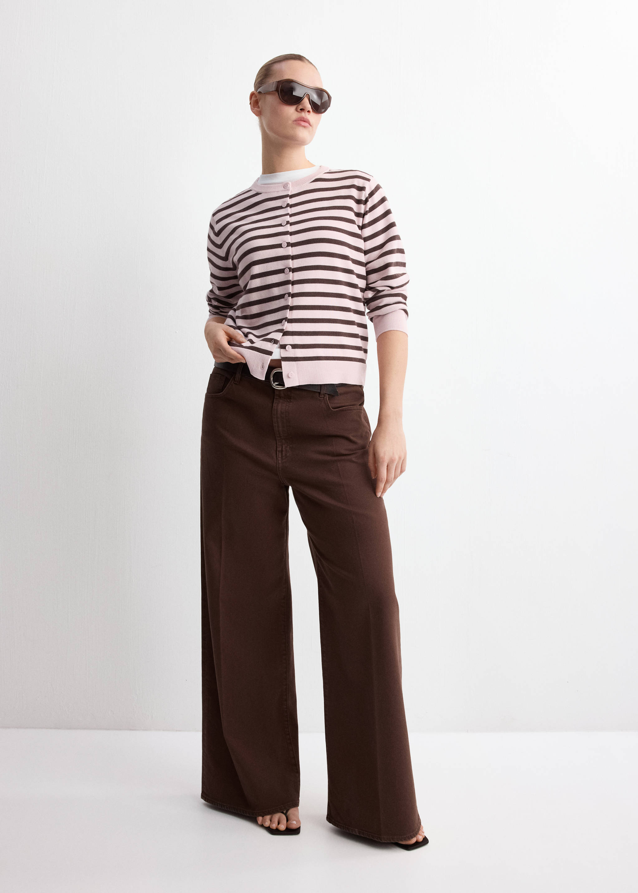 Stripped knit cardigan - Details of the article 3