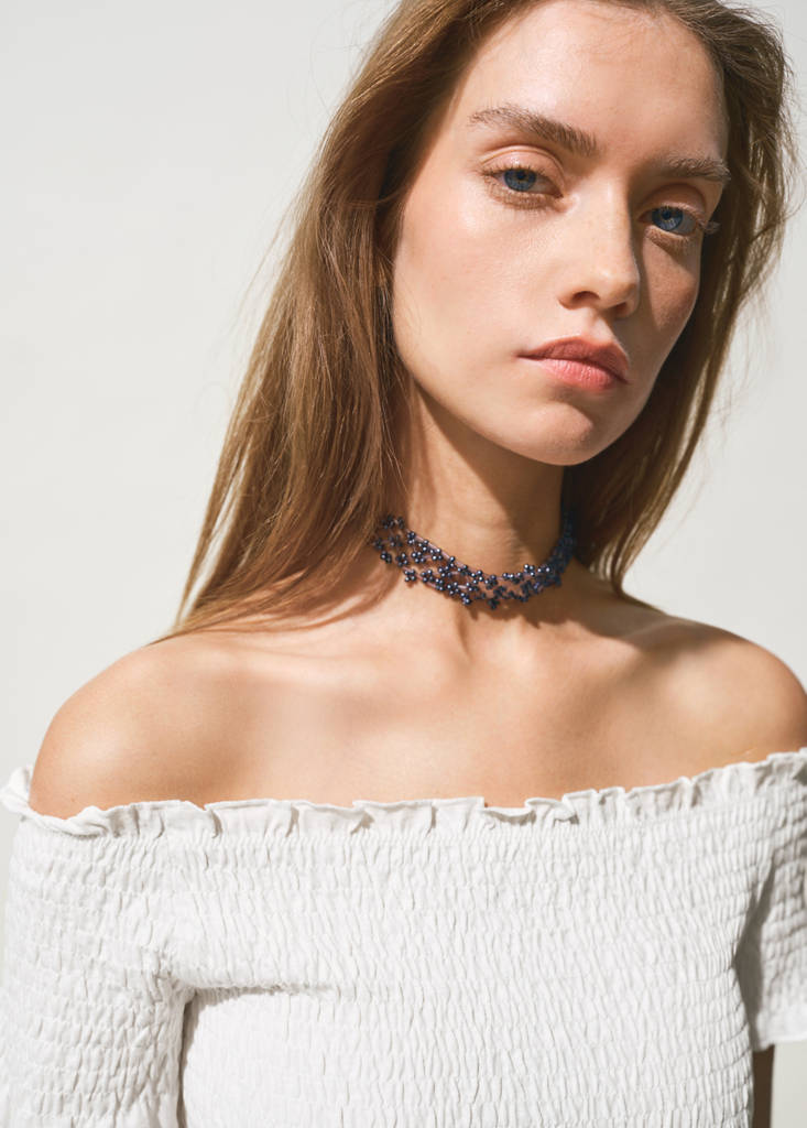 Ruched strapless dress — Off White