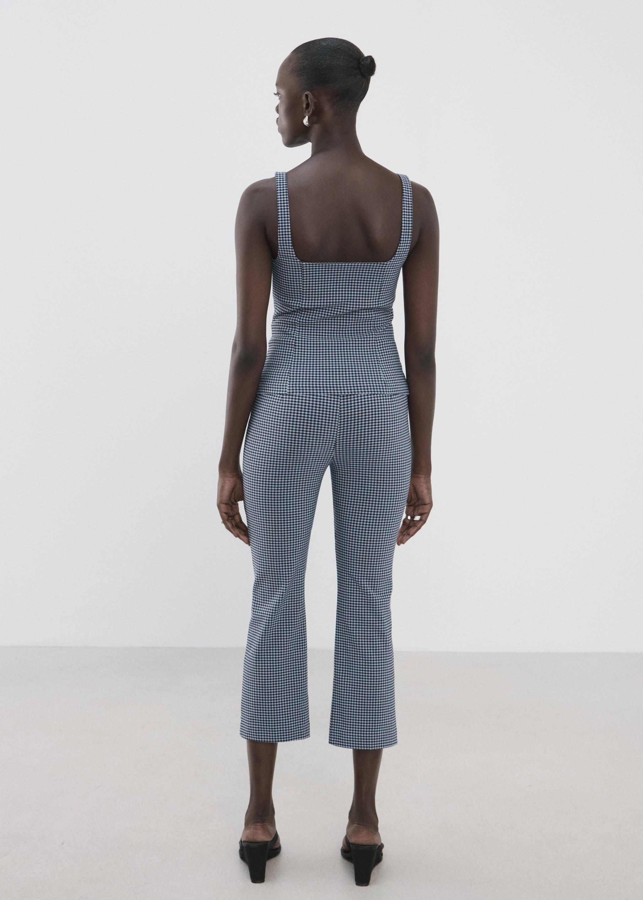 Cropped broek met vichyruit - Achterkant van het artikel