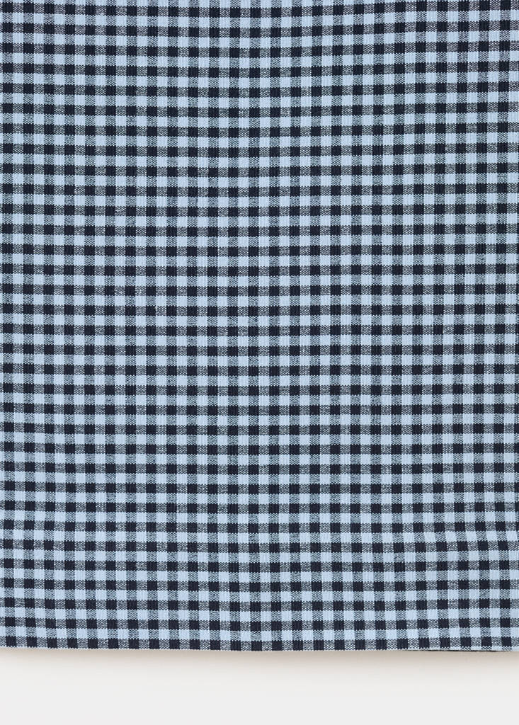 Gingham-check cropped trousers — Blue
