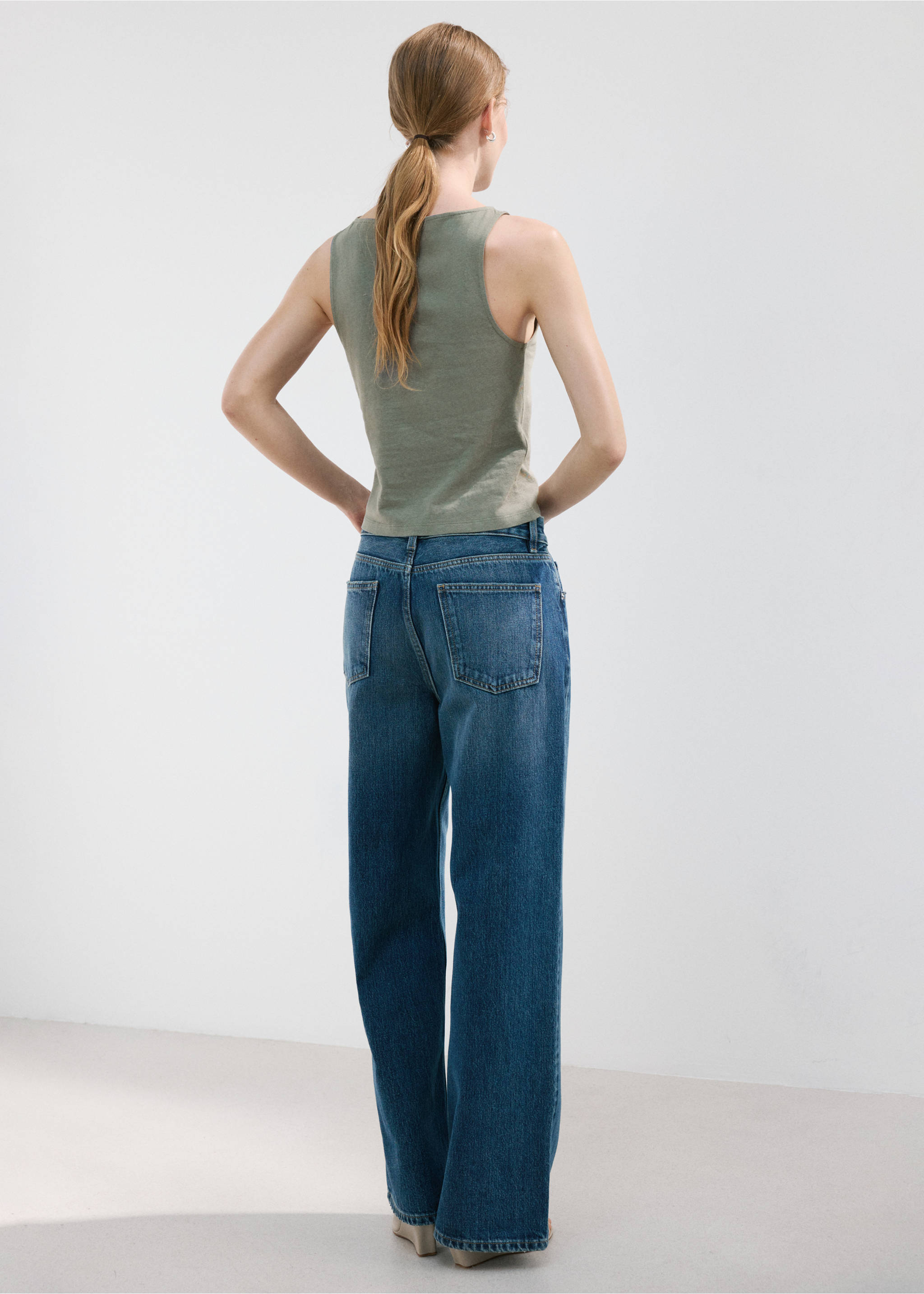 Chaleco algodón botones - Reverso del artículo, Gris. Ref: 27097150-00.