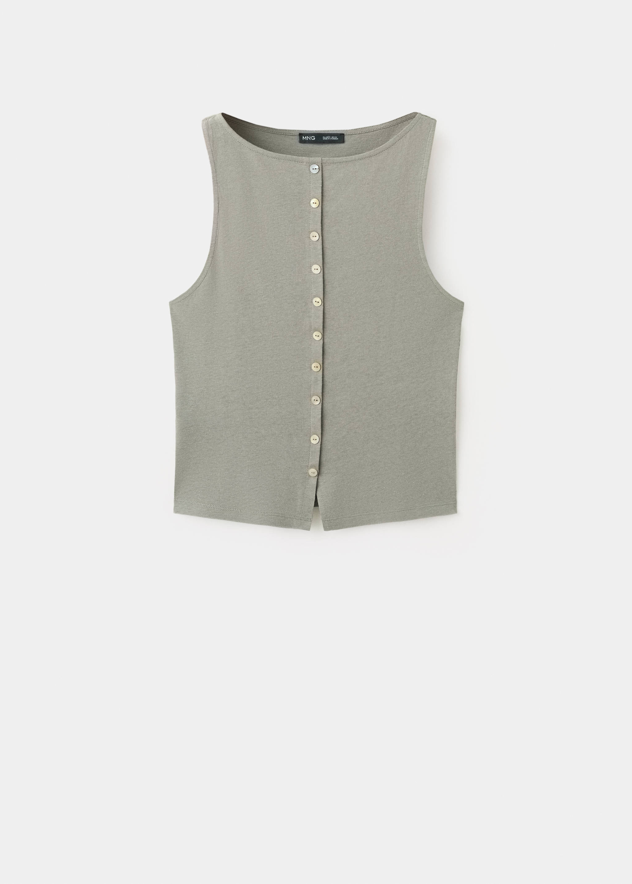 Cotton gilet with buttons - Article without model