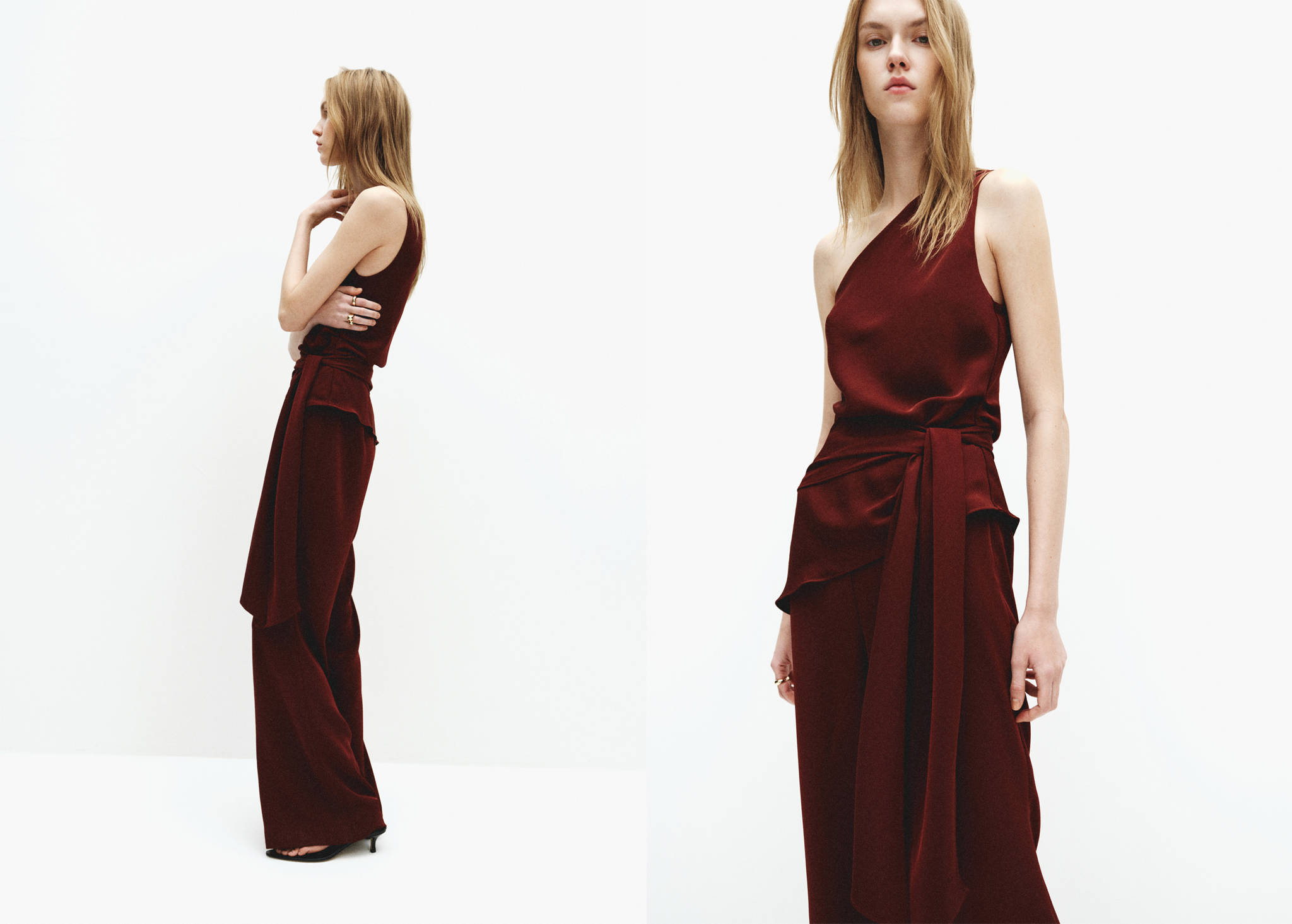 Asymmetrical jumpsuit with bow - Panoramic plane