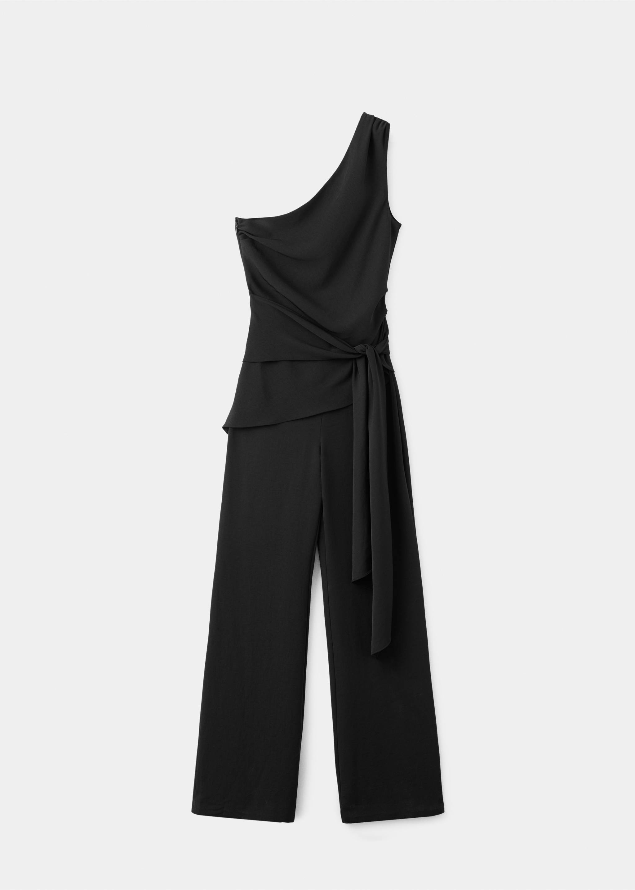 Asymmetrical jumpsuit with bow - Article without model, Black. Ref: 27097151-00.