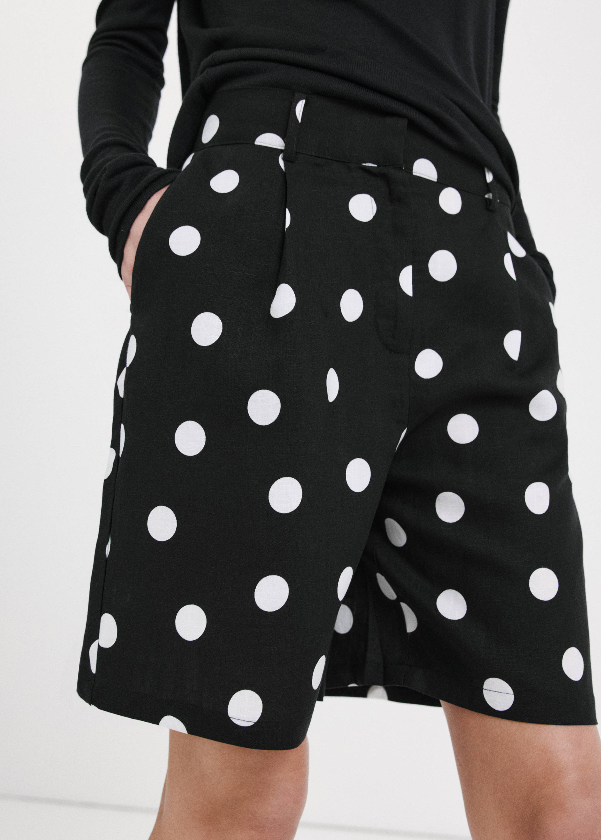 Shorts lyocell lunares - Detalle del artículo 1