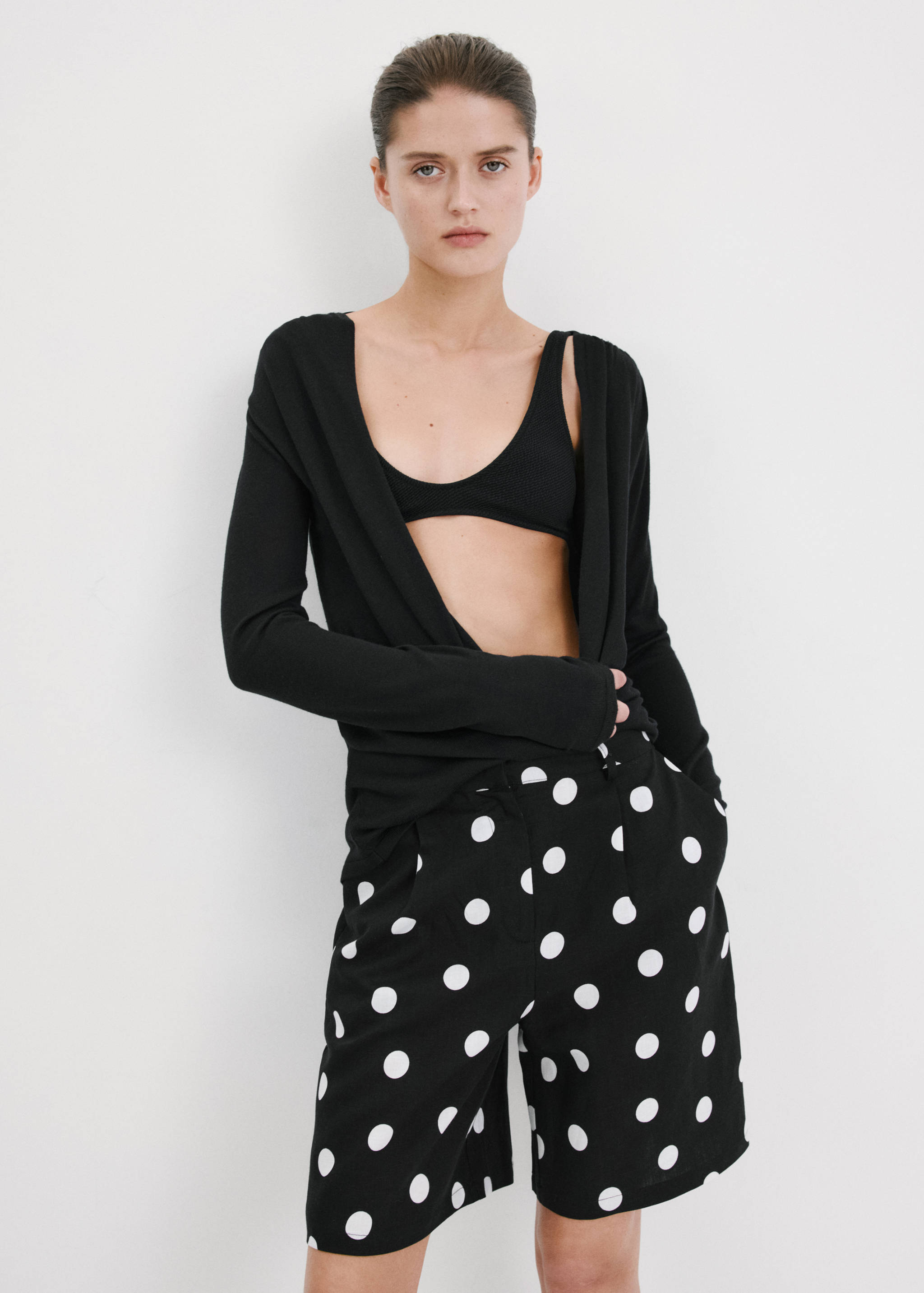 Shorts lyocell lunares - Detalle del artículo 2