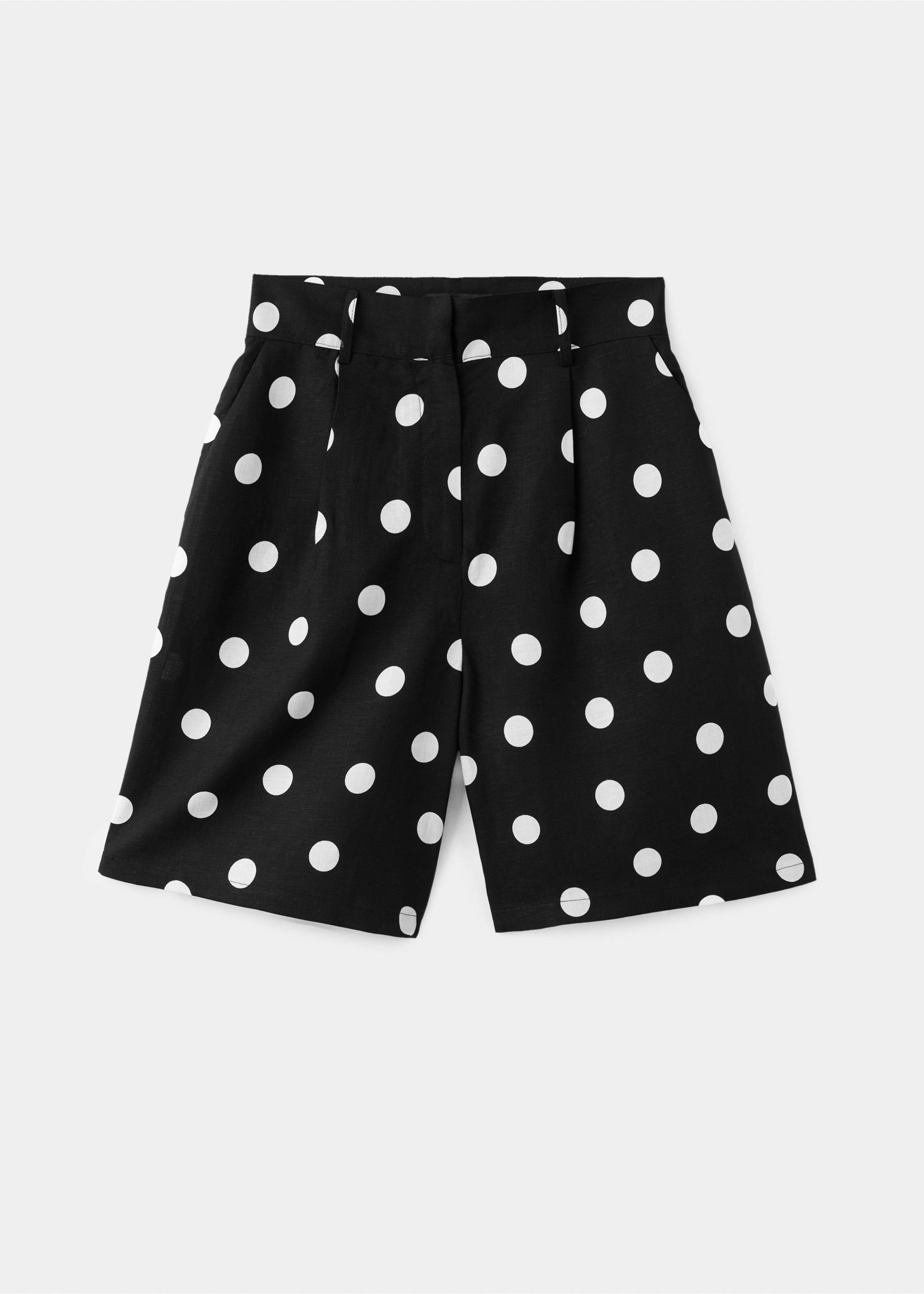 Shorts en lyocell à pois - Article sans modèle, Noir. Ref: 27097152-00.