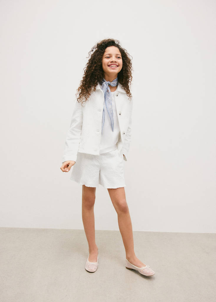 Tweed shorts — White