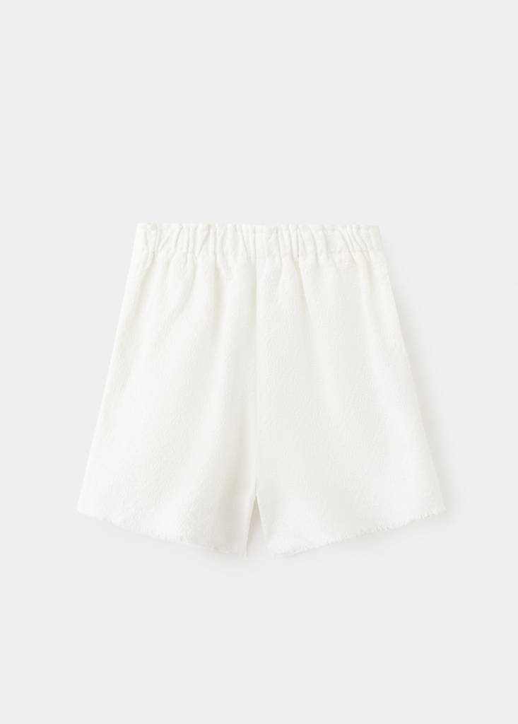 Tweed shorts — White