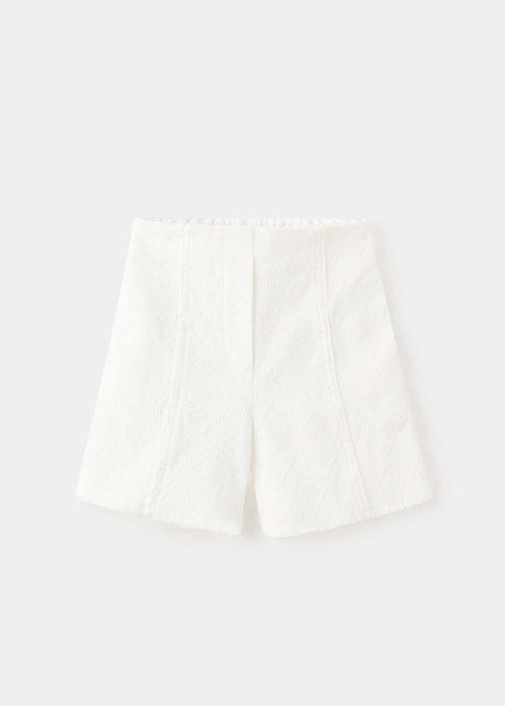 Tweed shorts — White