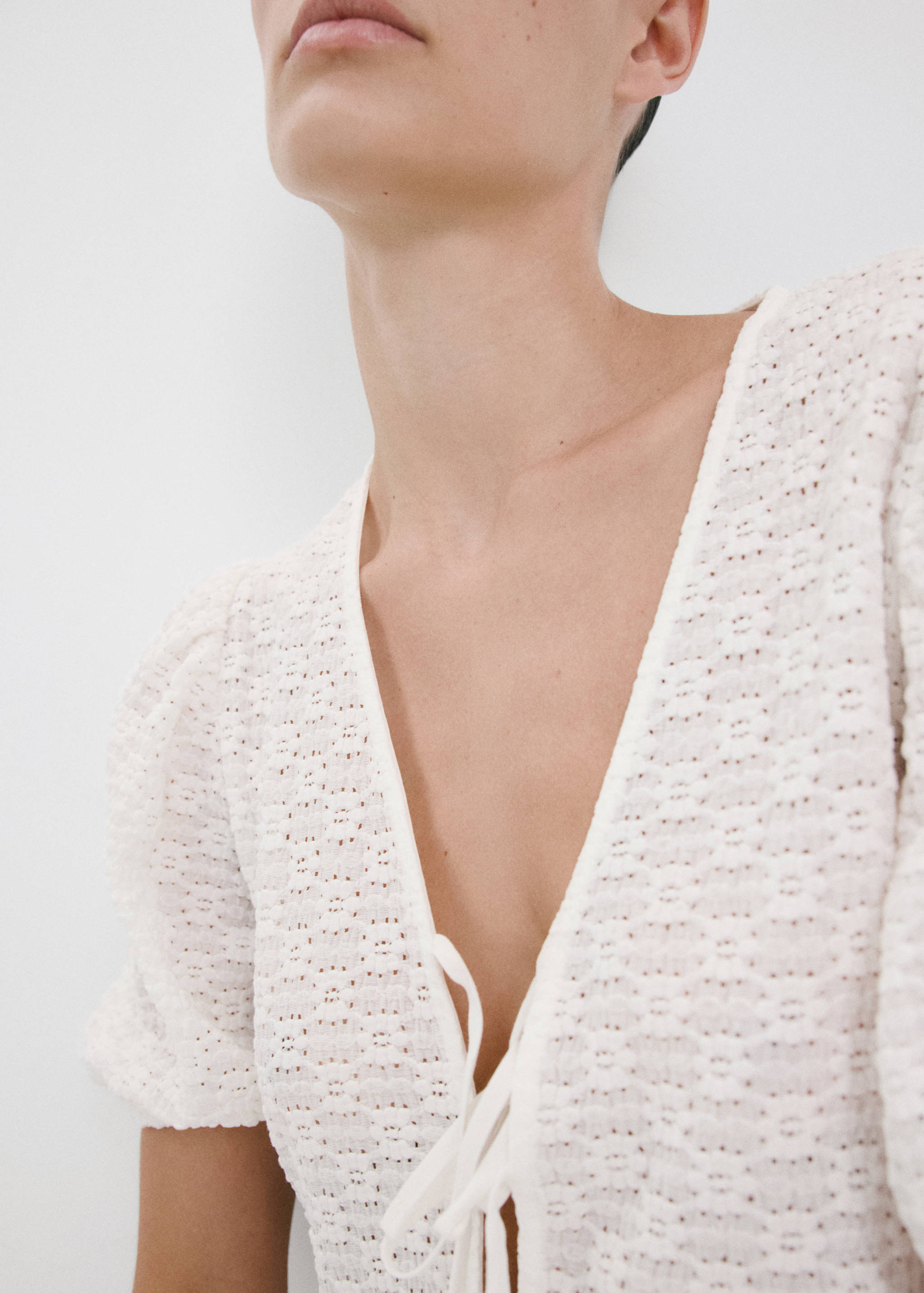 Bows floral embroidery blouse - Details of the article 1