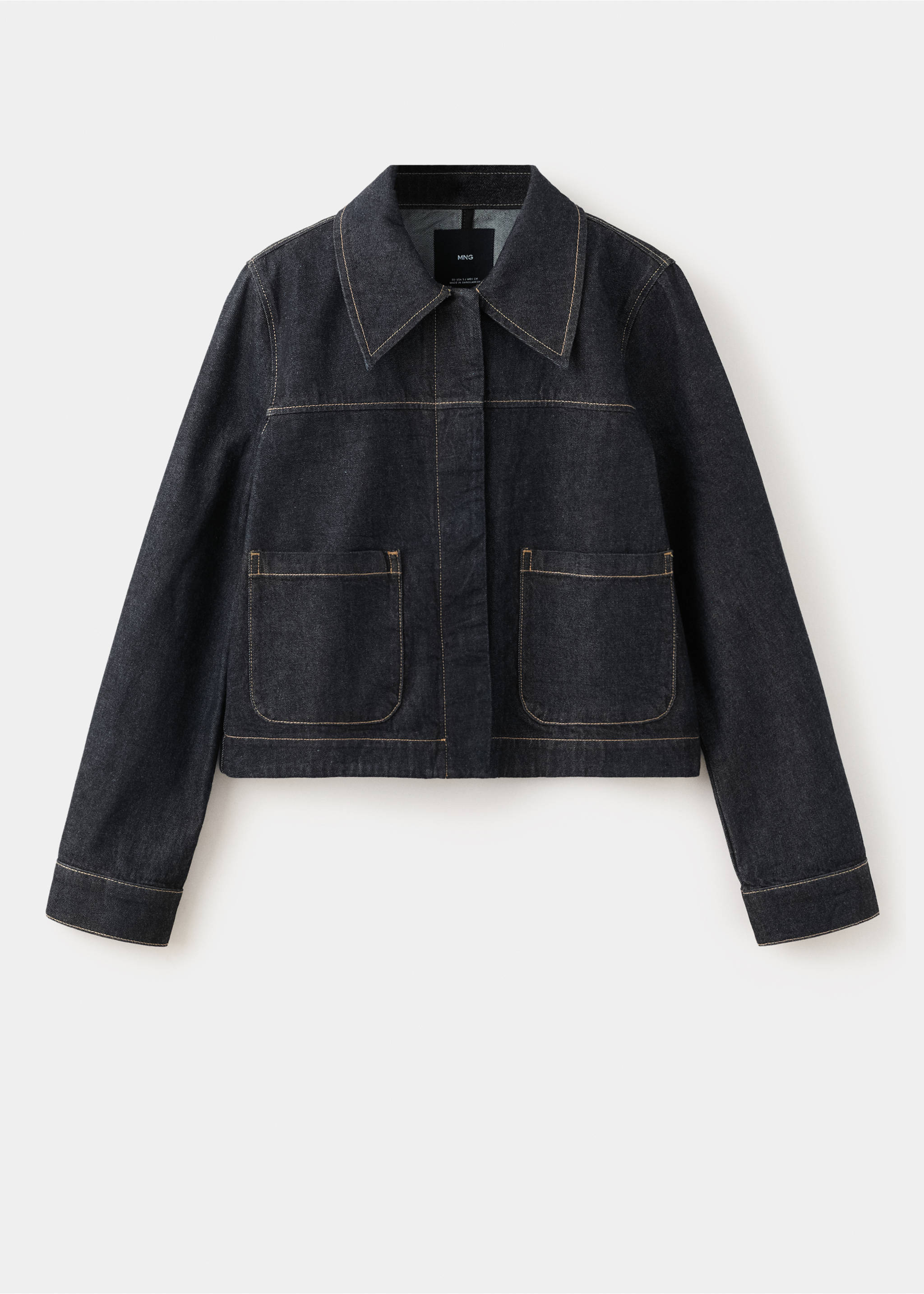 Denim jacket with pockets - Article without model, Open Blue. Ref: 27097155-00.