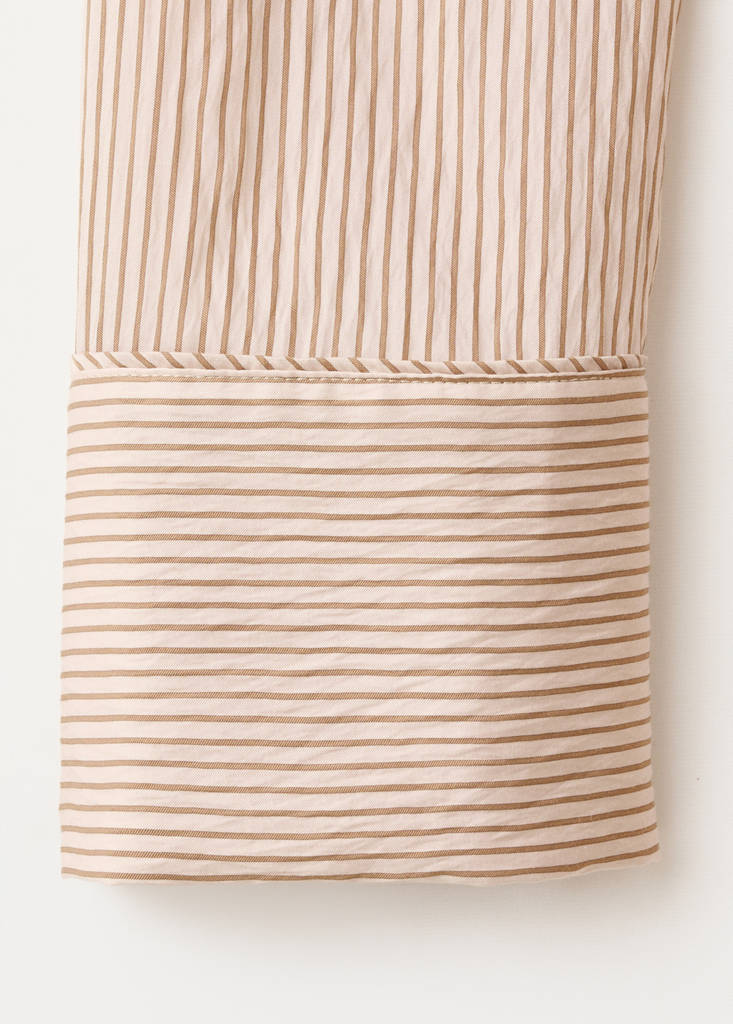 Knot stripped blouse — Brown