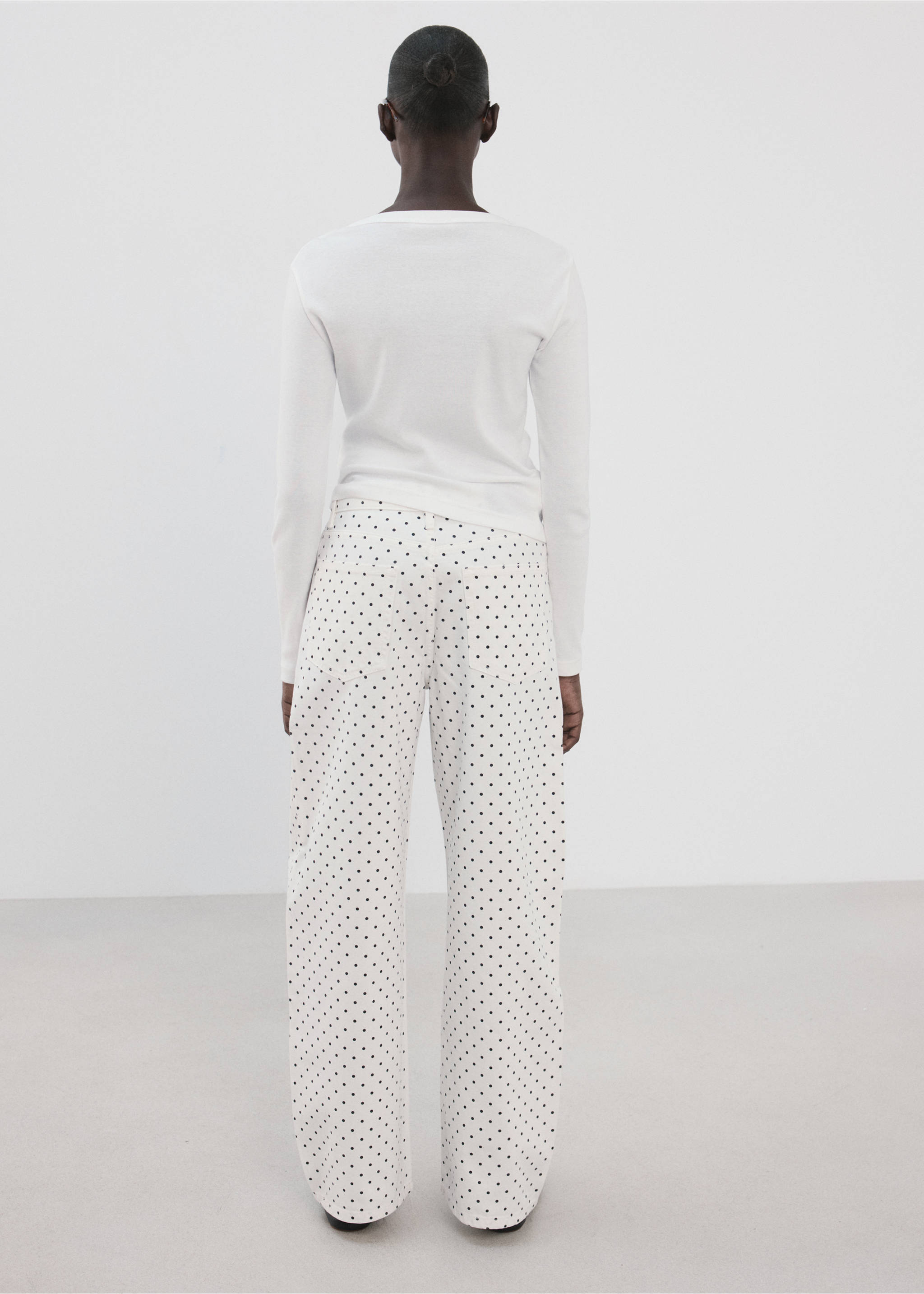 Polka dot balloon jeans - Reverse of the article, White. Ref: 27097158-00.