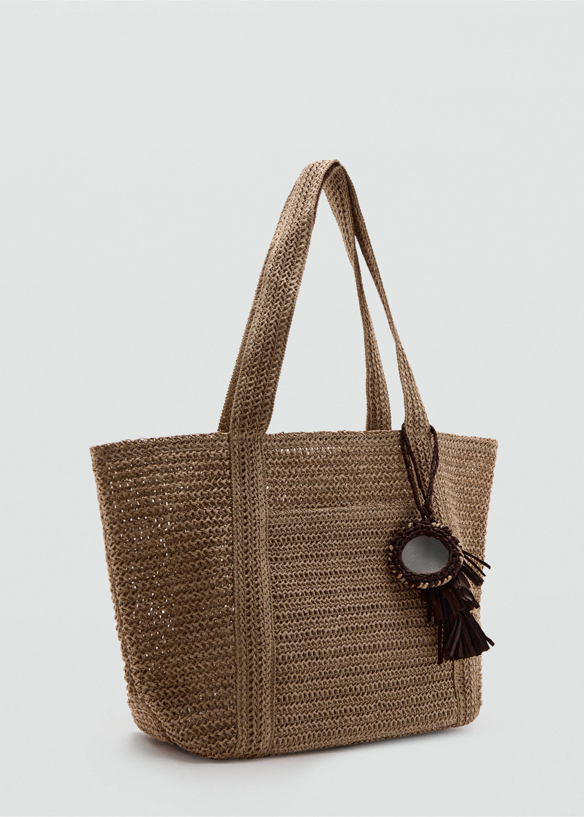 Bossa tote fibra natural - Pla mig, Beige. Ref: 27097159-00.