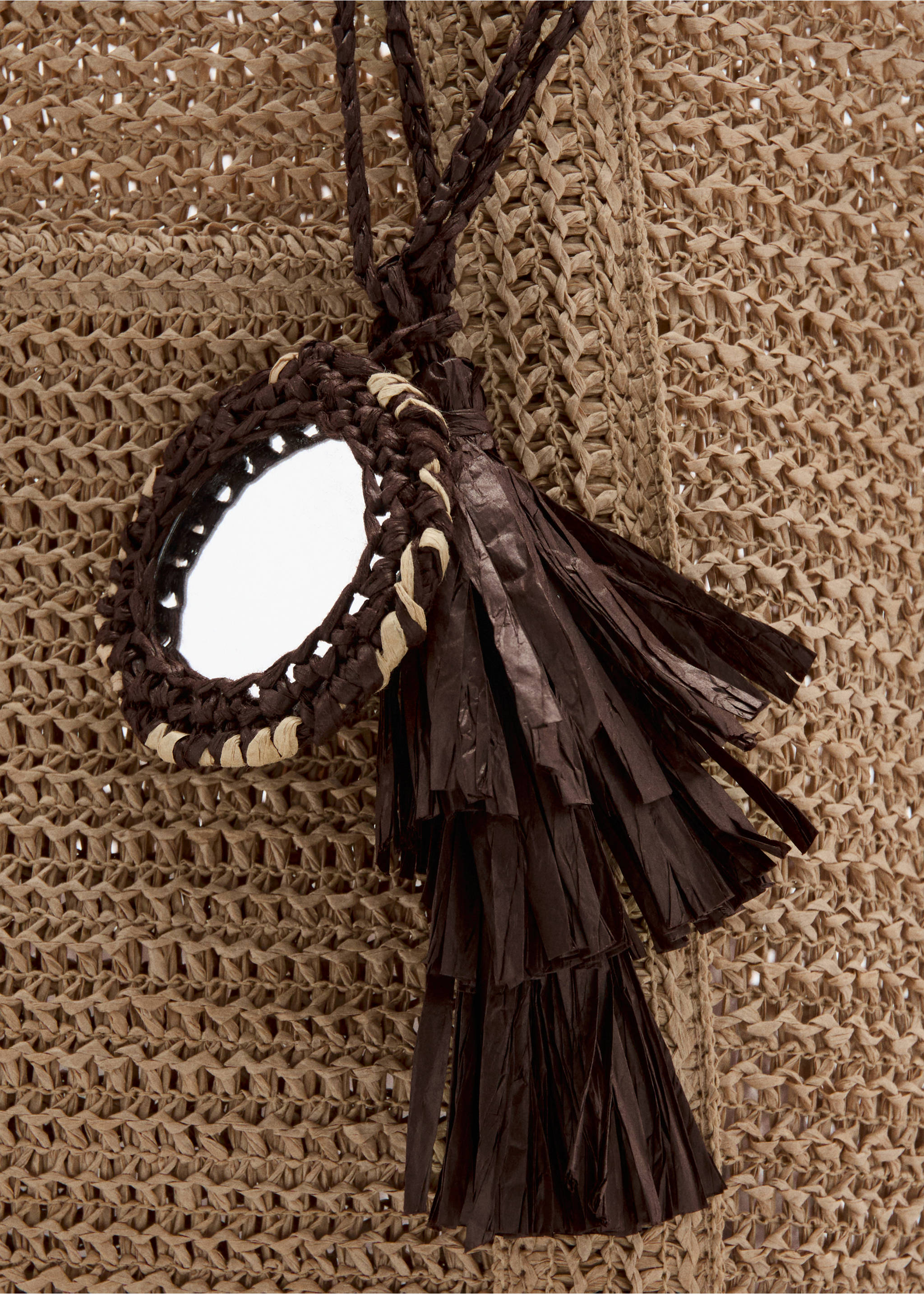 Bossa tote fibra natural - Detall de l'article 1, Beige. Ref: 27097159-00.