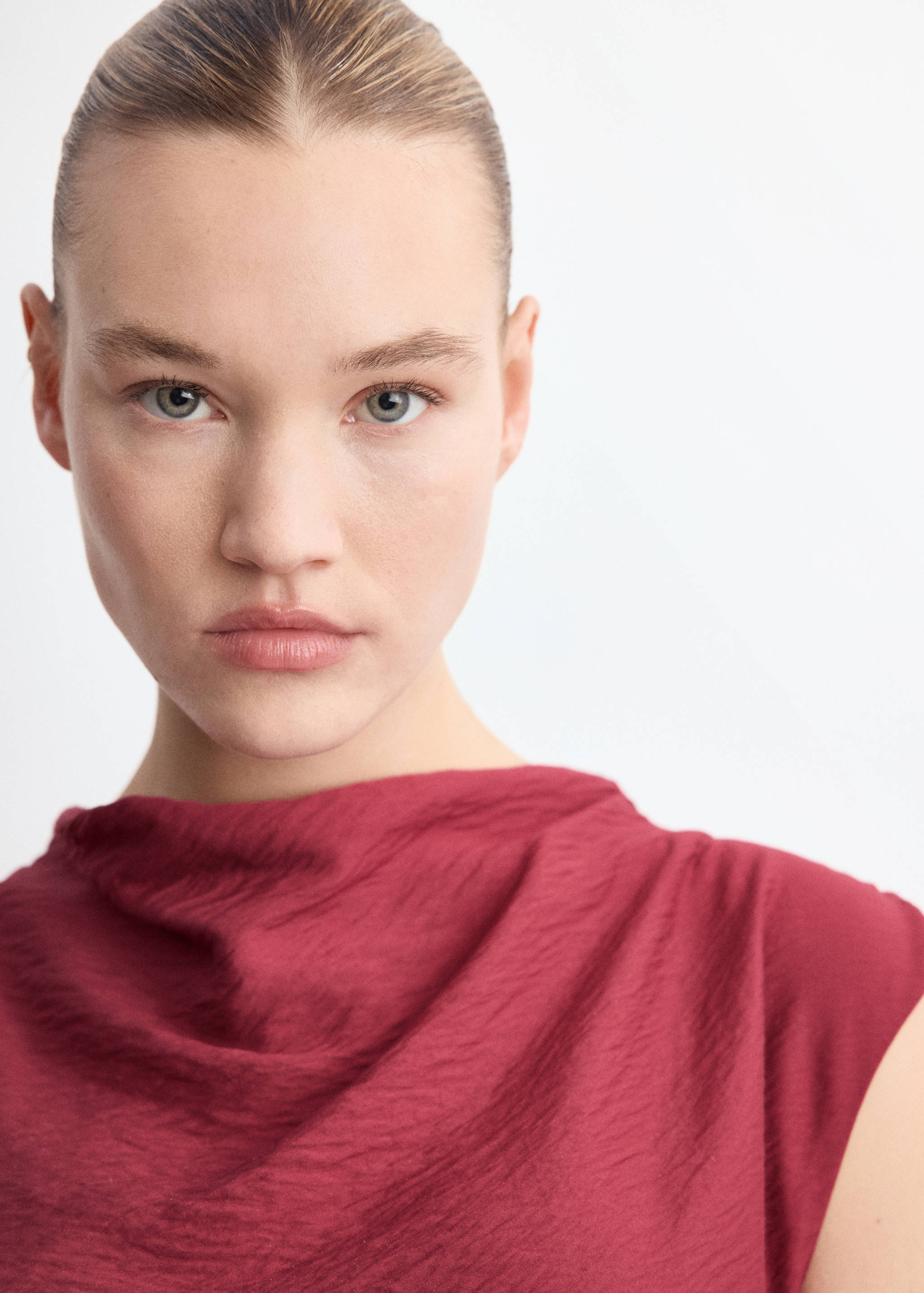 Asymmetrical draped short dress - Details of the article 4