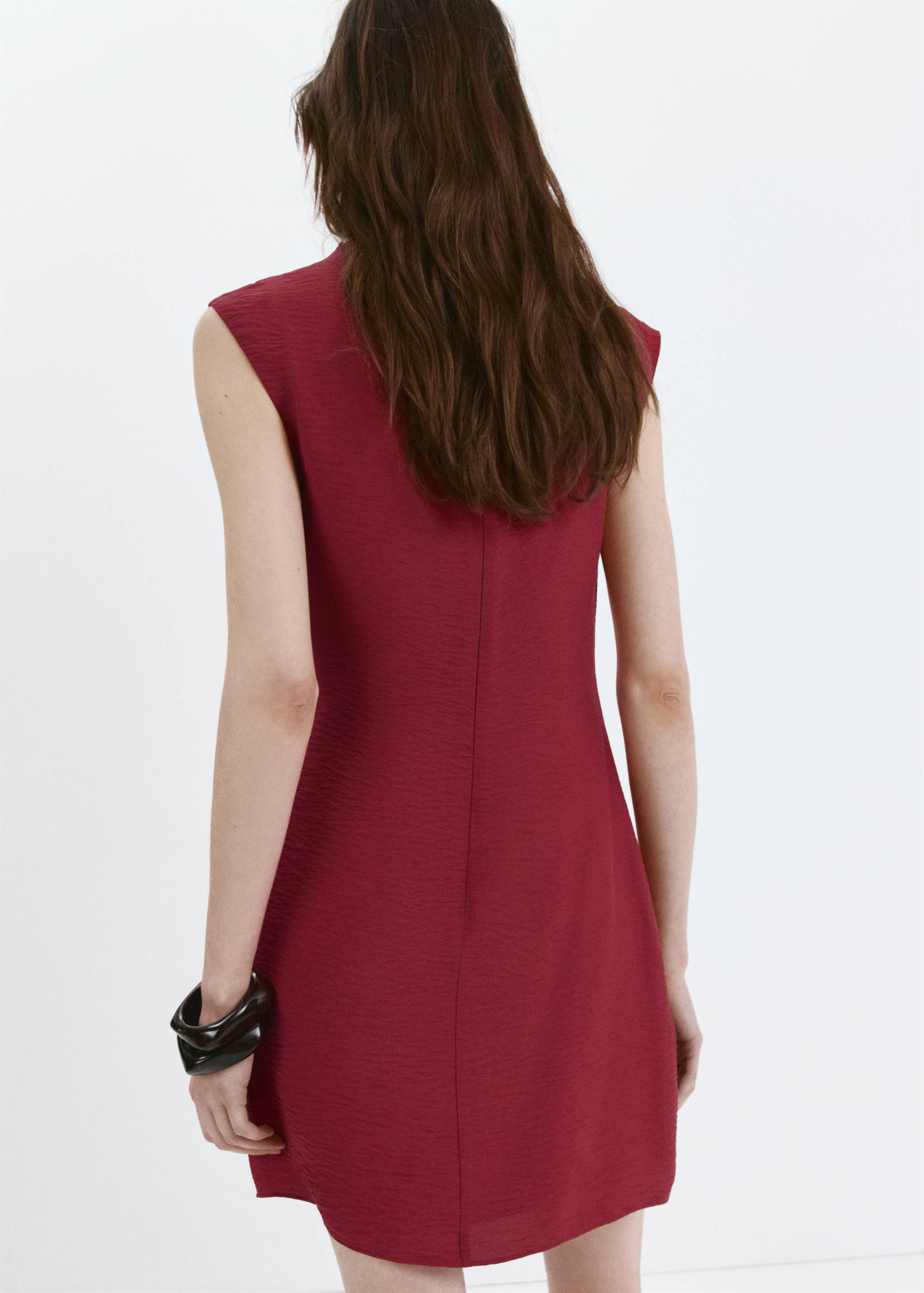 Robe courte asymétrique drapée - Verso de l’article