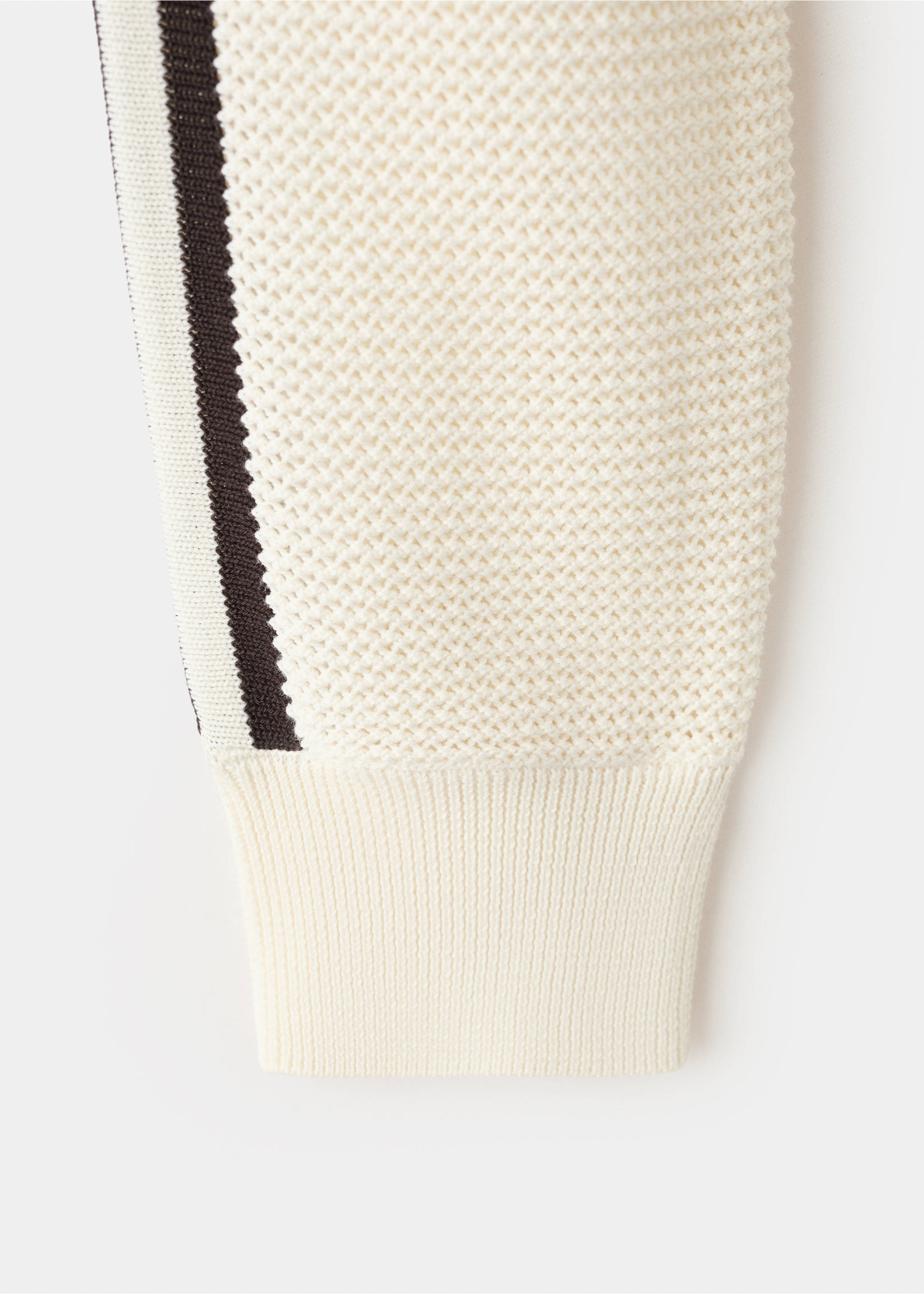 سترة بسحاب بخطوط متباينة - تفاصيل المنتج 0, بيج فاتح. Ref: 27097162-00.