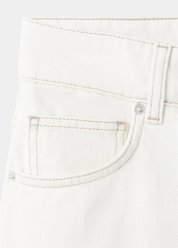 Straight mid-rise denim Bermuda shorts — Off White